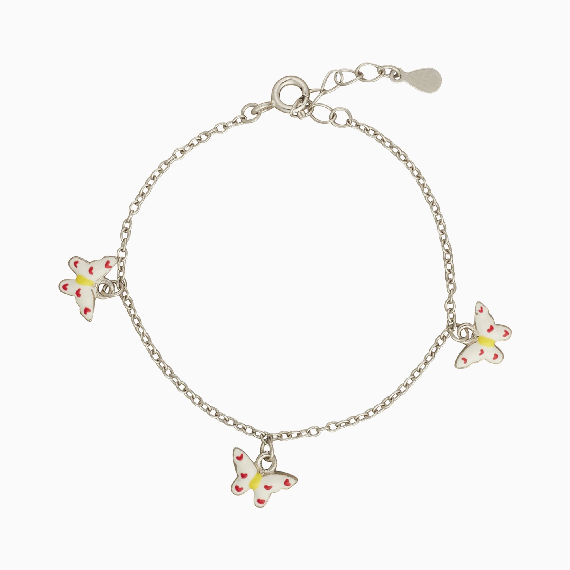 Sterling Silver Enamel Butterfly Bracelet Ishna