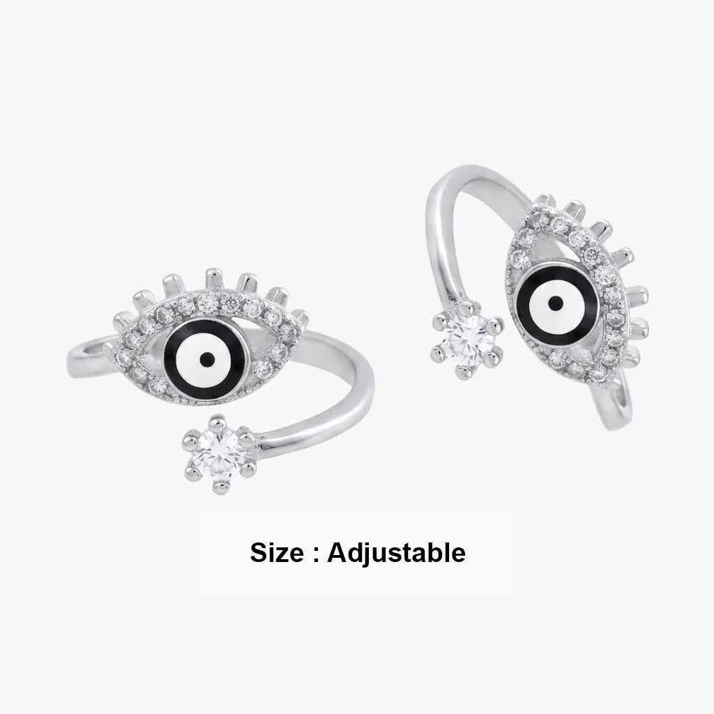 Sterling Silver Guardian eye stone metti for women.