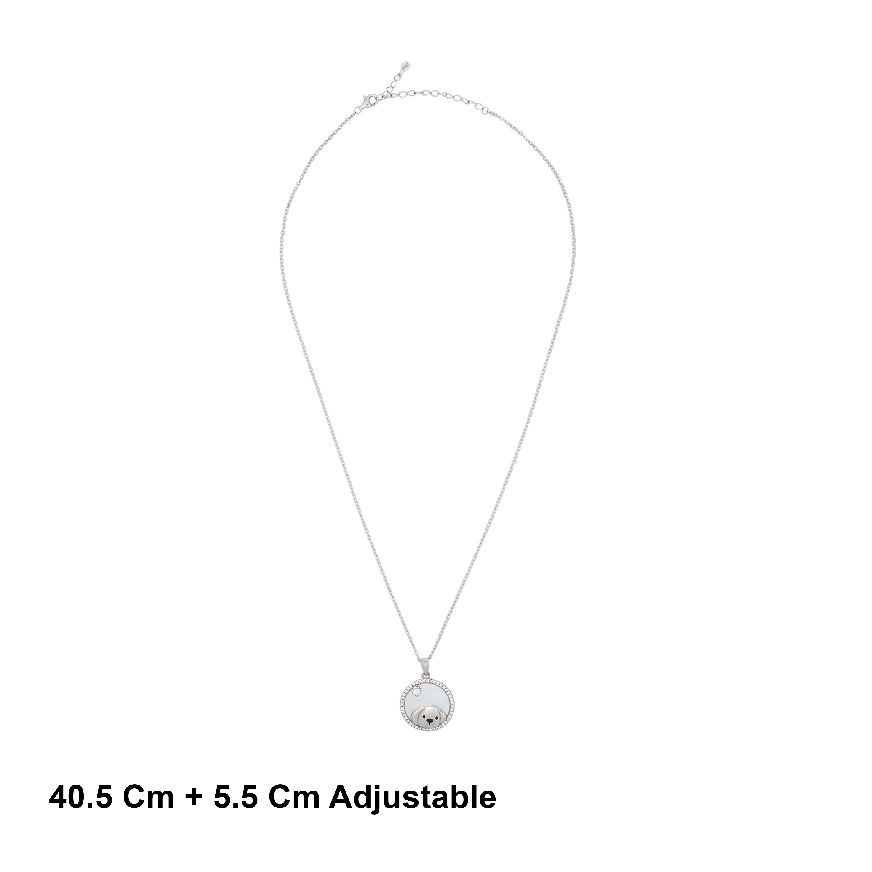 Sterling Silver Halo Puppy Chain Ishna