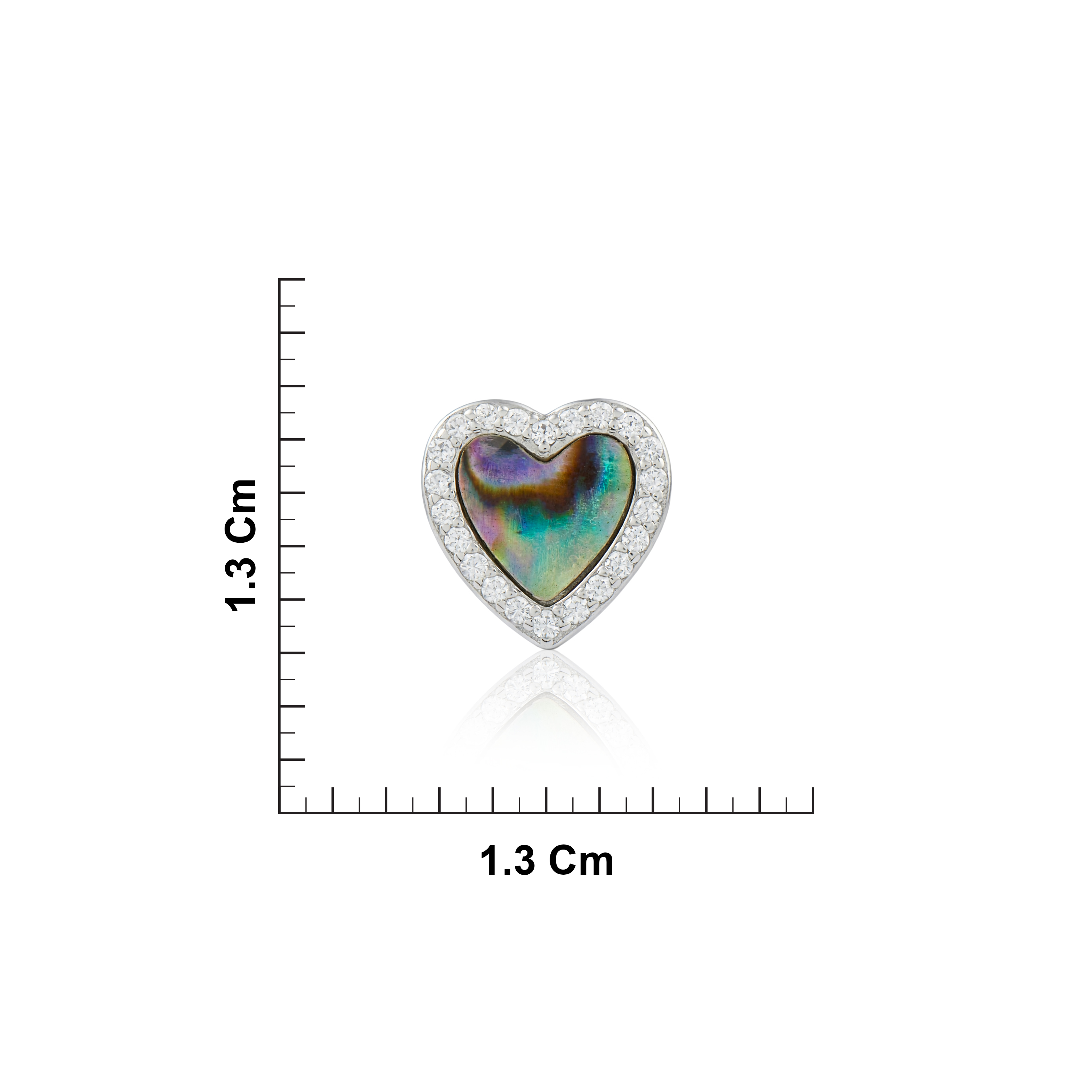 Sterling Silver Heart Opal Earrings Ishna