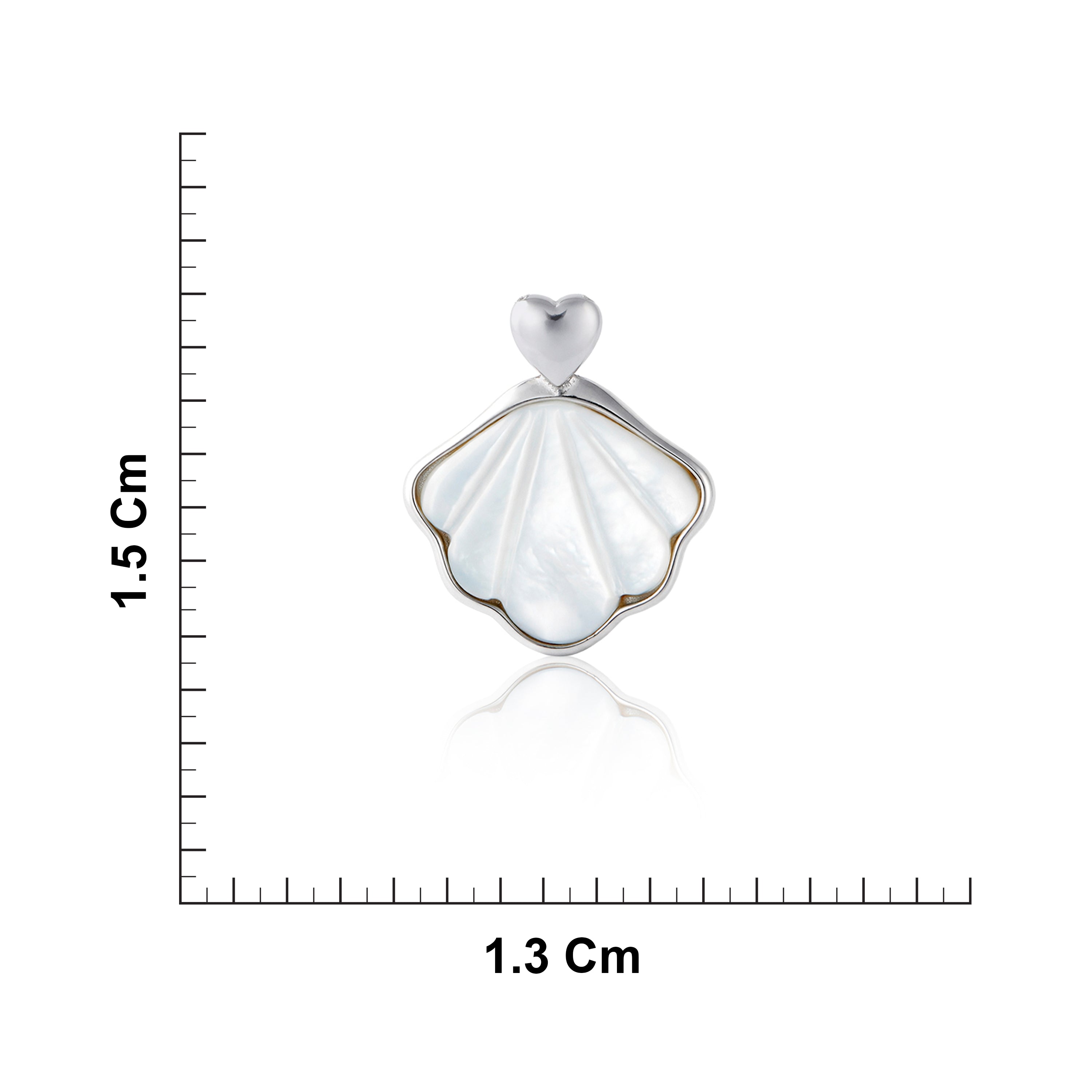 Sterling Silver Heart Shell Pendant Ishna