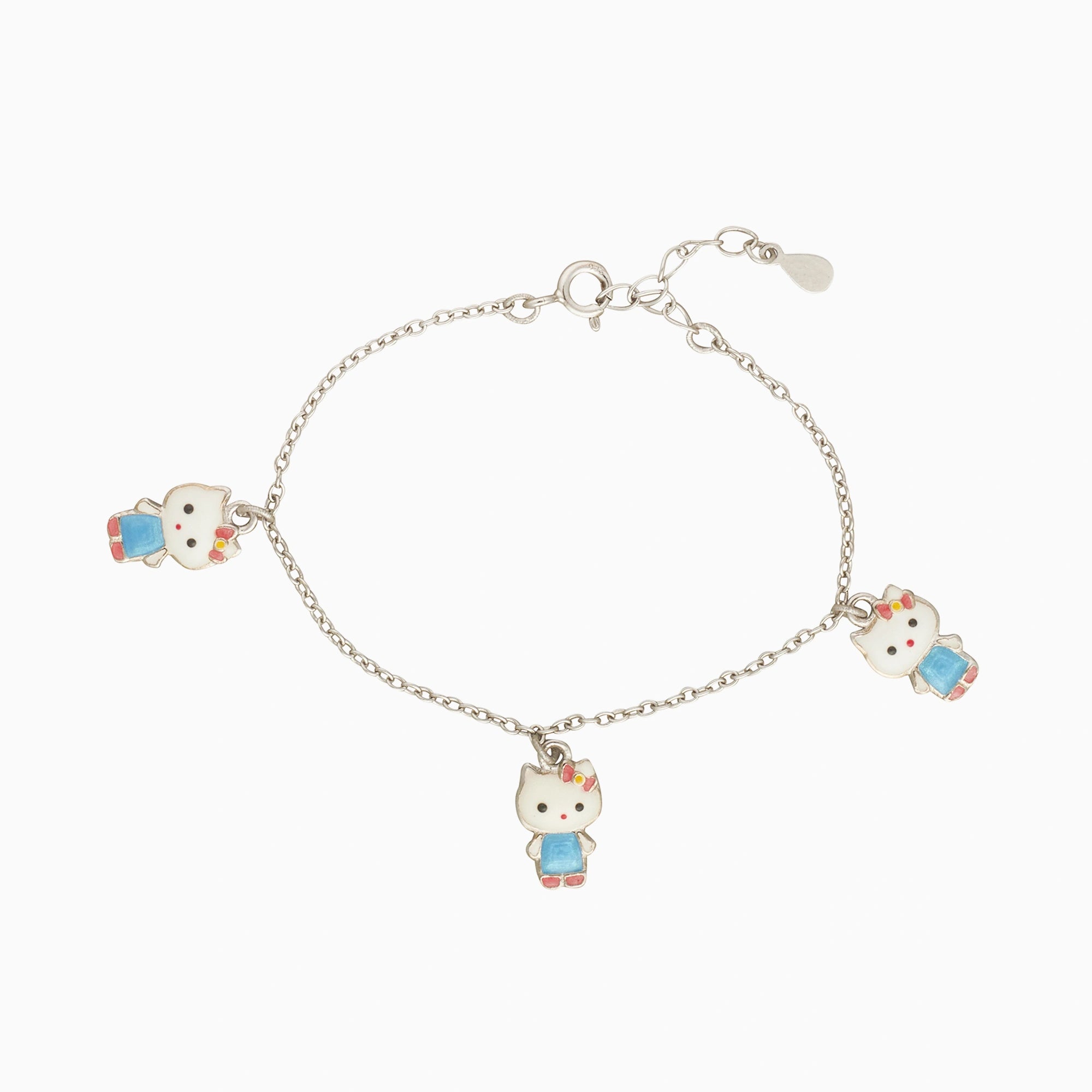 Sterling Silver Hello Kitty Charm Bracelet