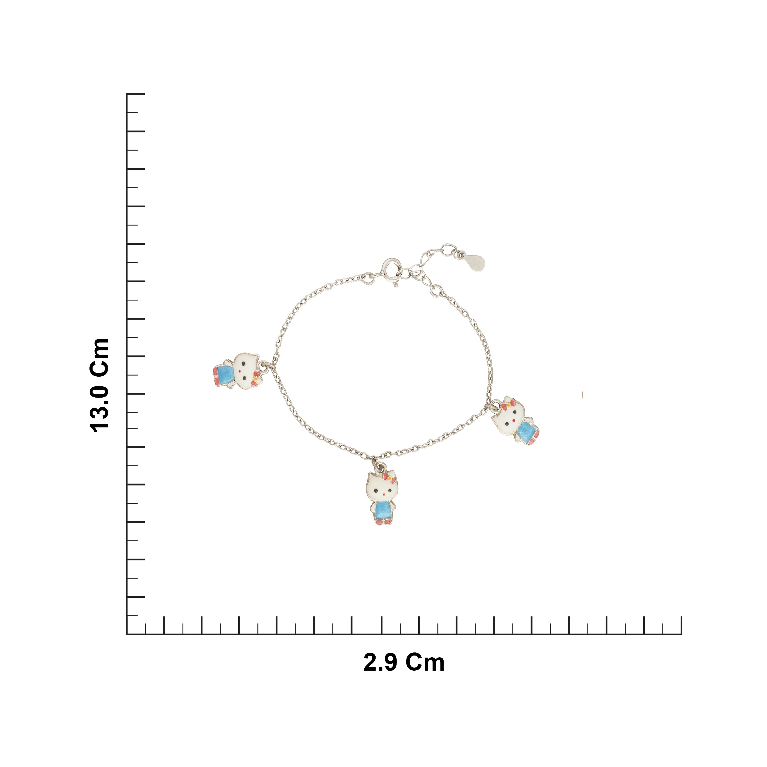 Sterling Silver Hello Kitty Charm Bracelet Ishna