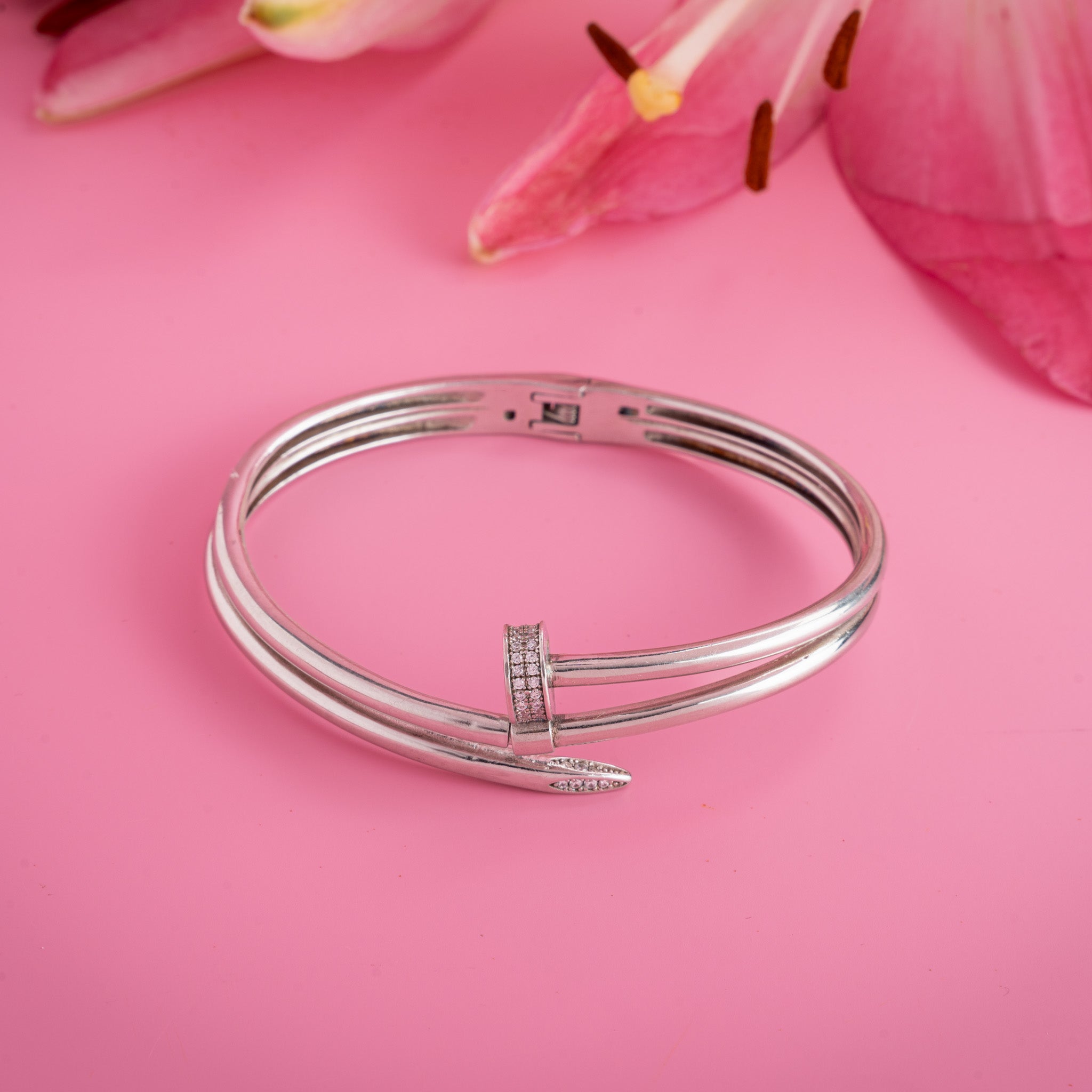 Sterling Silver Kada bracelet 