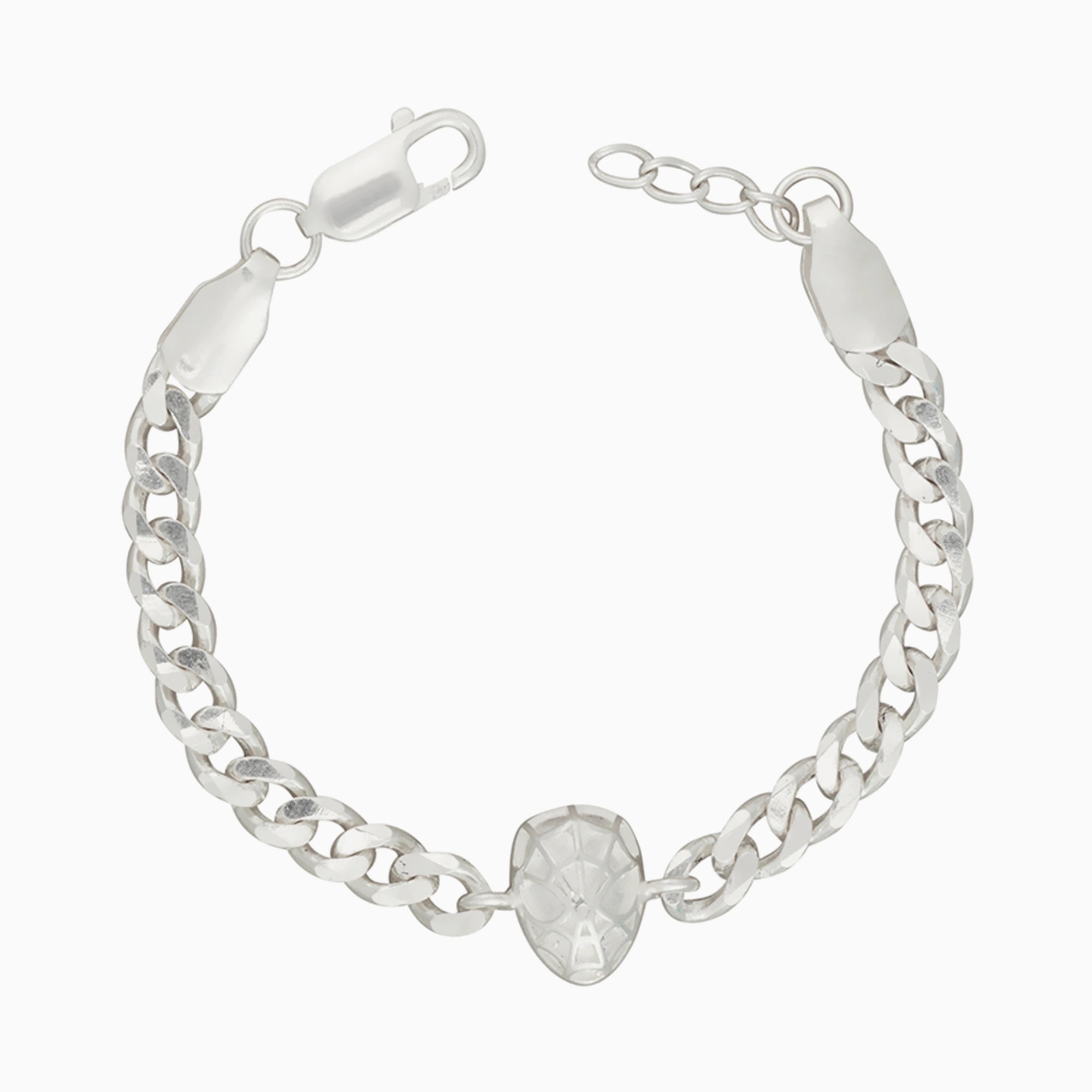 Sterling Silver Spiderman Motif Bracelet Ishna