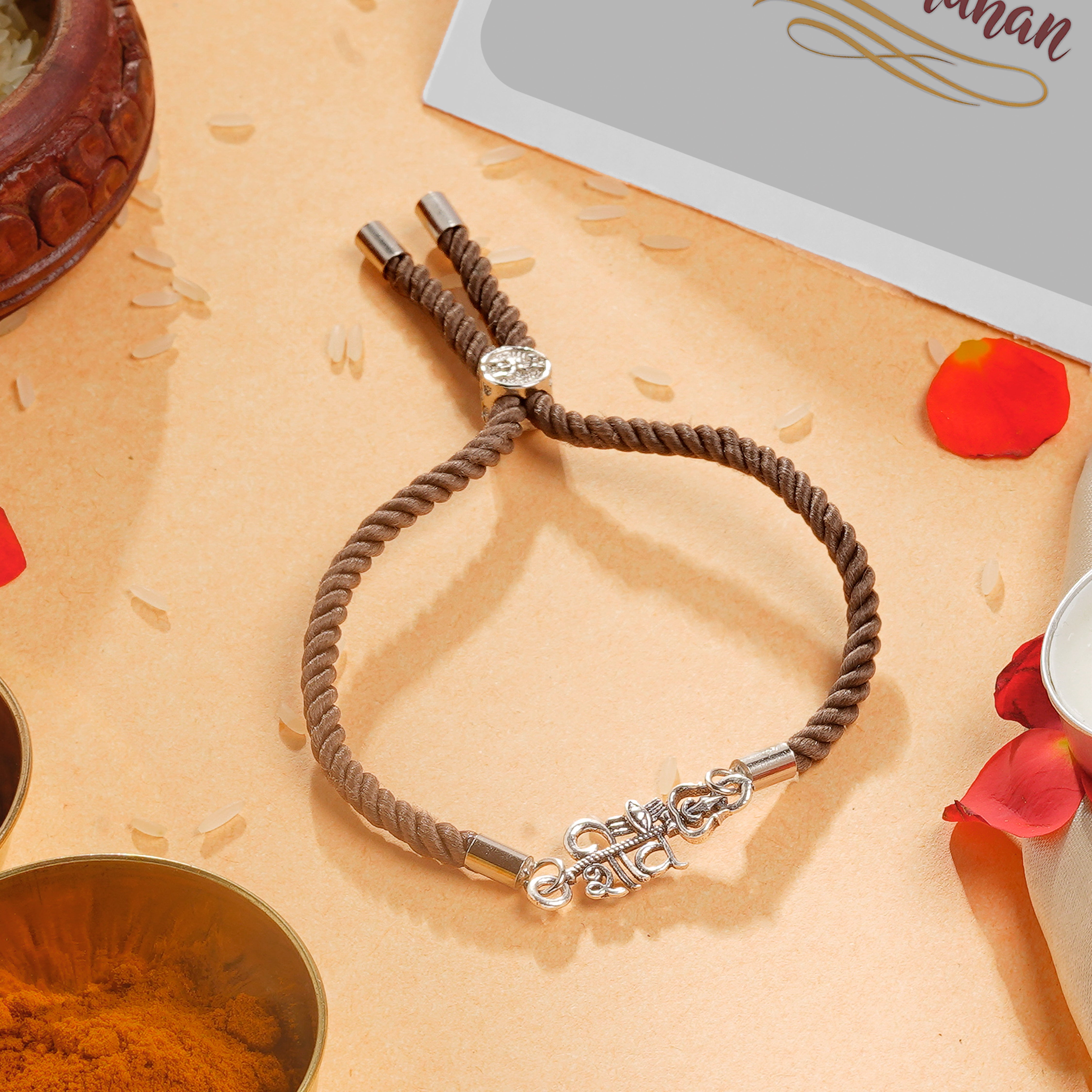 Sterling Silver Spiritual Raksha Bandhan Rakhi