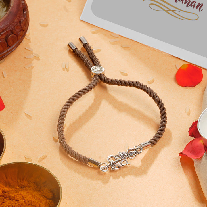 Sterling Silver Spiritual Raksha Bandhan Rakhi