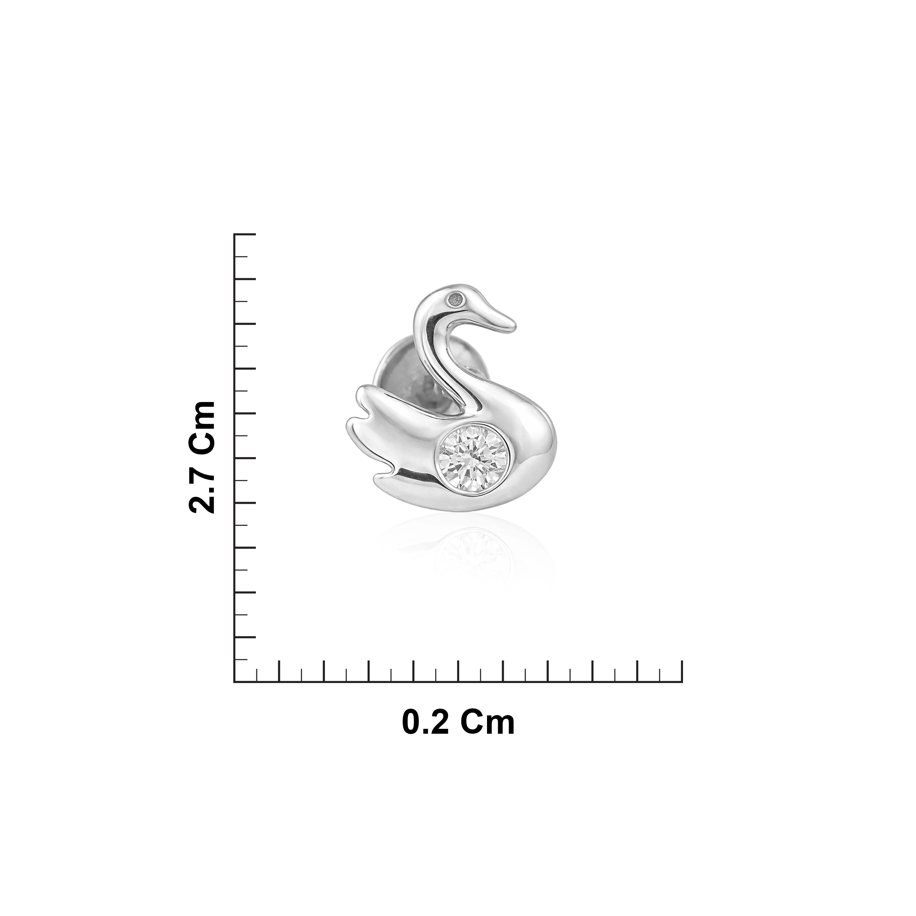 Sterling Silver Swan Earrings Ishna