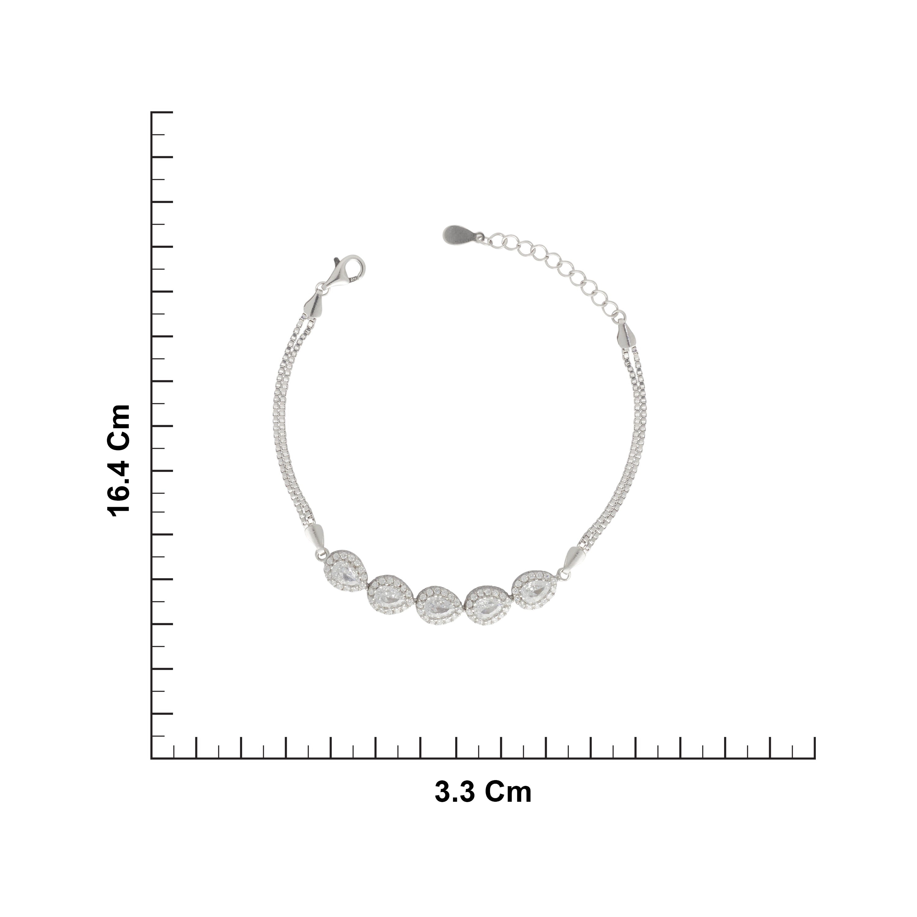 Sterling Silver Teardrop Bracelet Ishna