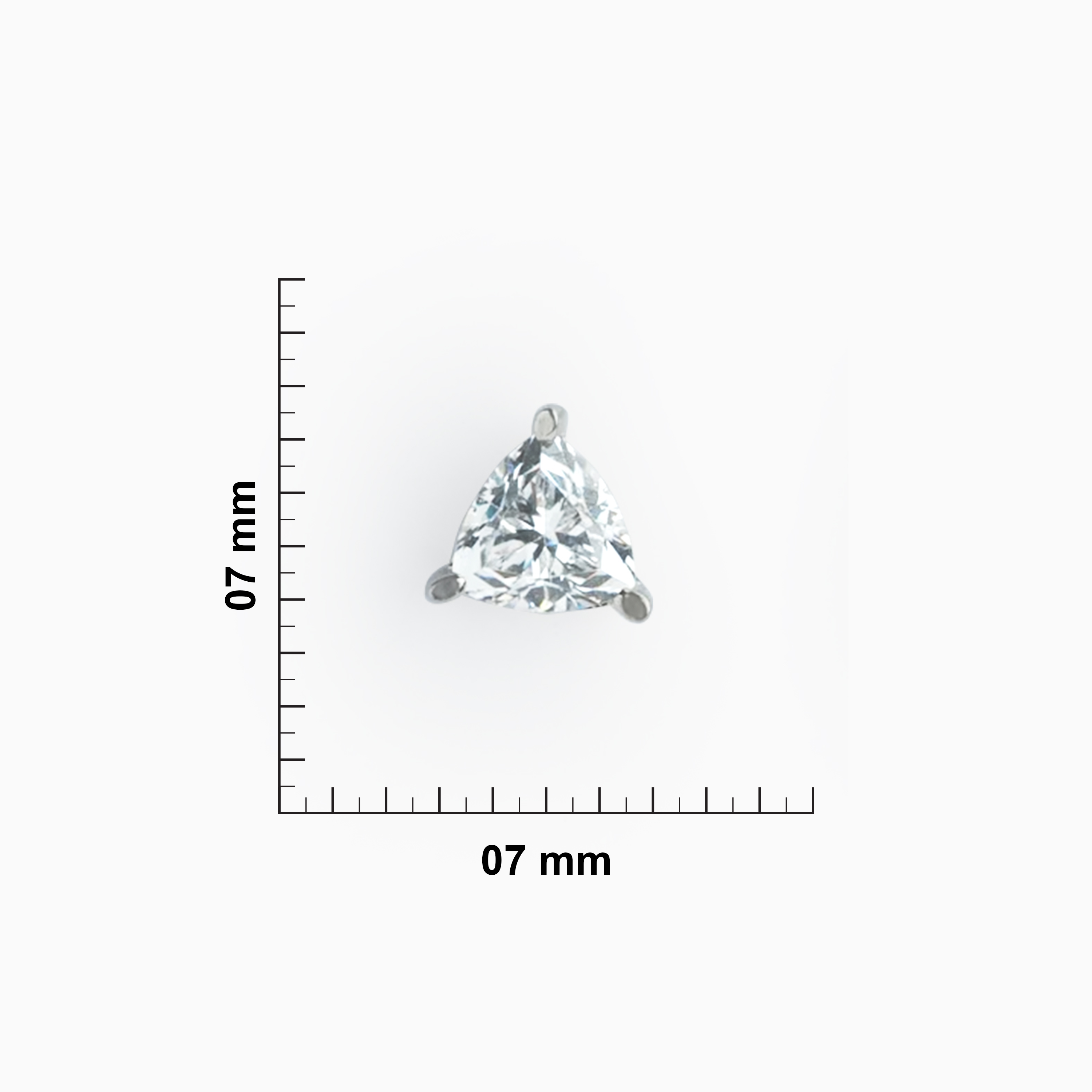 Sterling Silver Trillion Cut Stud Earrings Ishna
