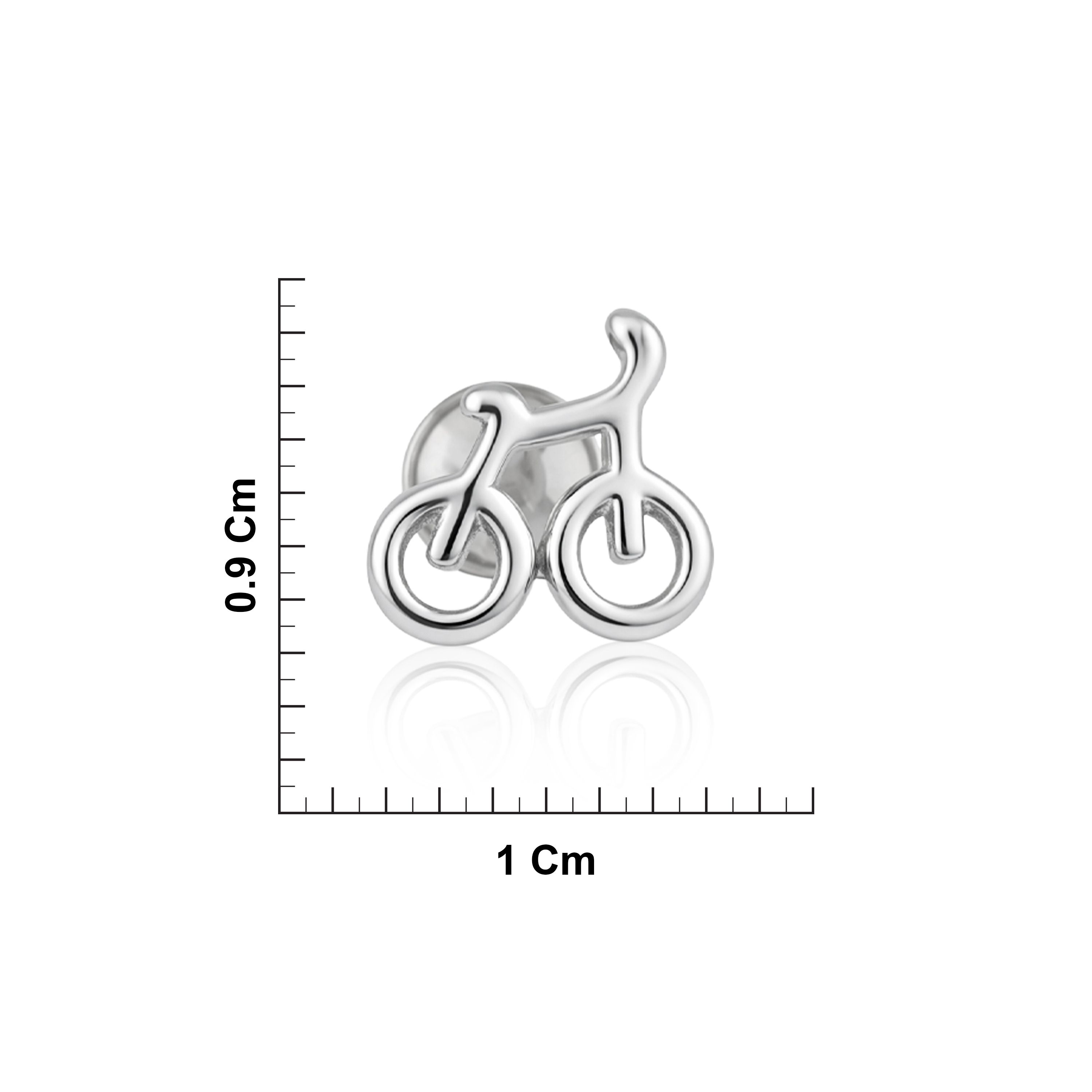 Sterling silver Bicycle Motif Stud  Ishna