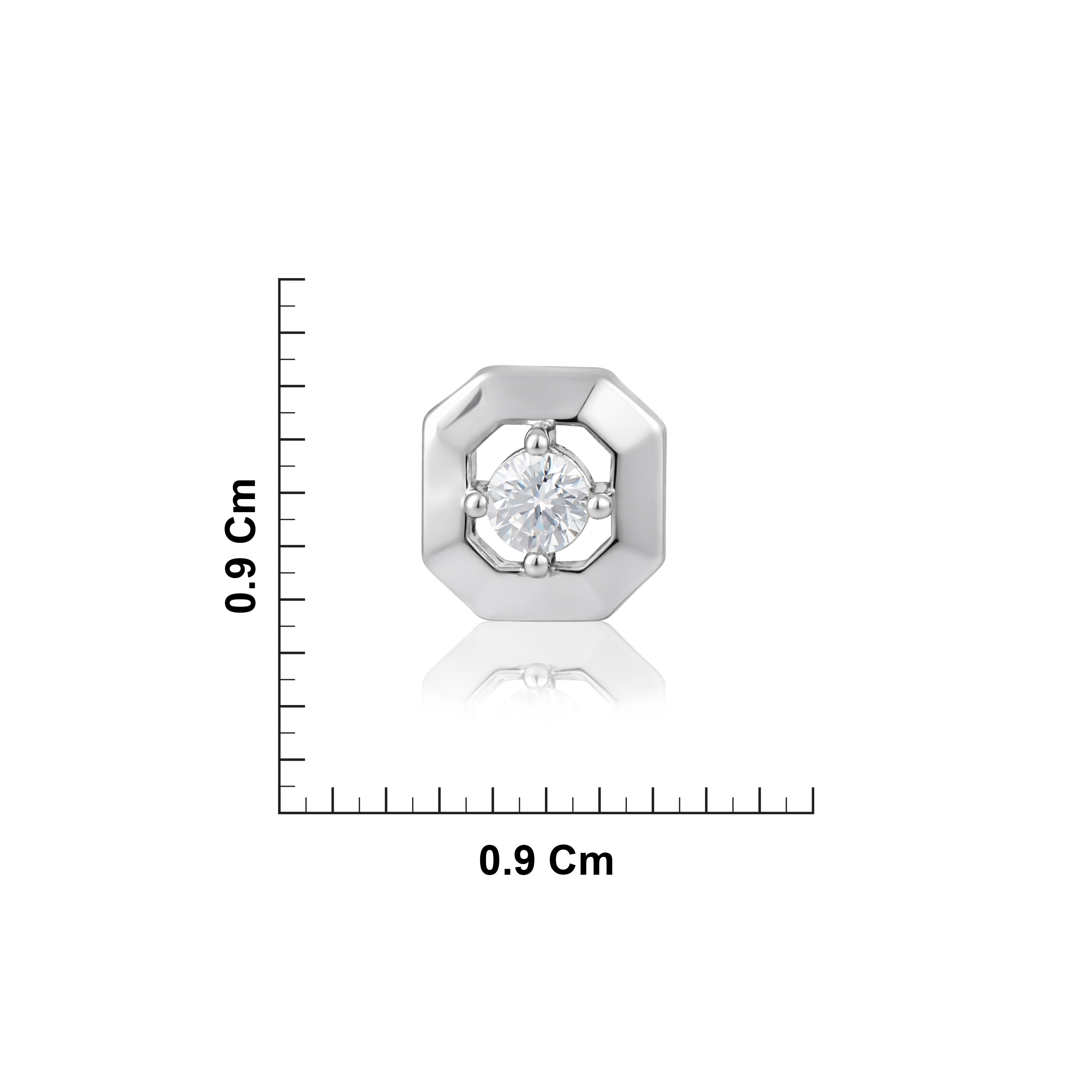 Sterling silver CZ Geometric Stud Ishna