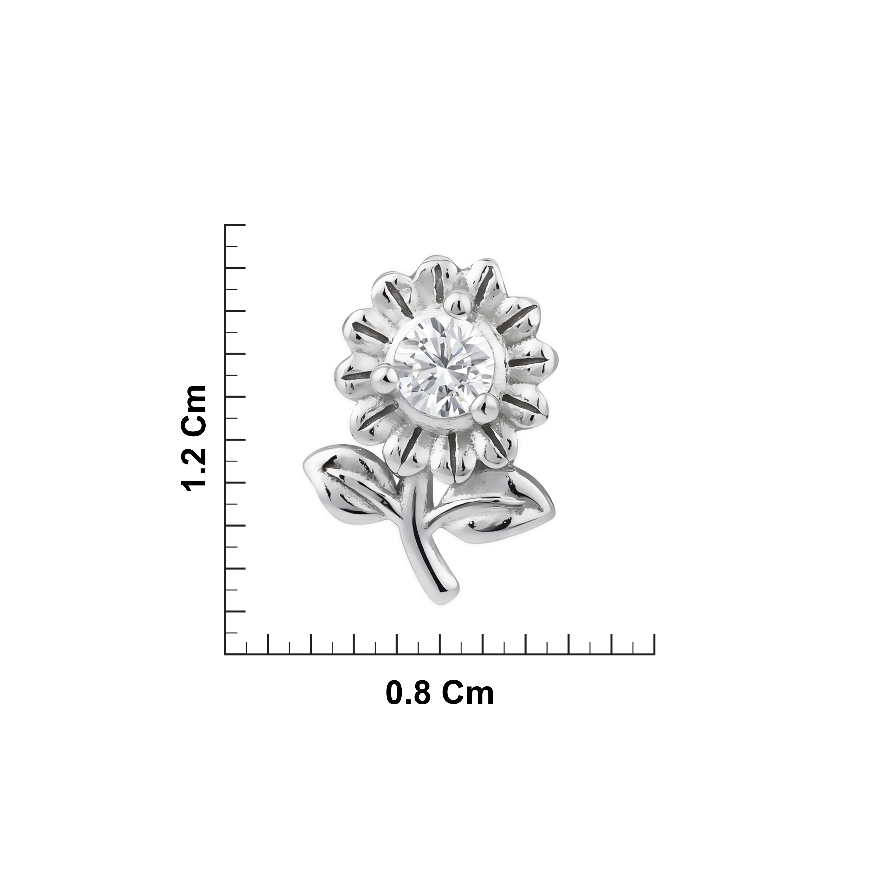 Sterling silver Flower Motif Earrings Ishna