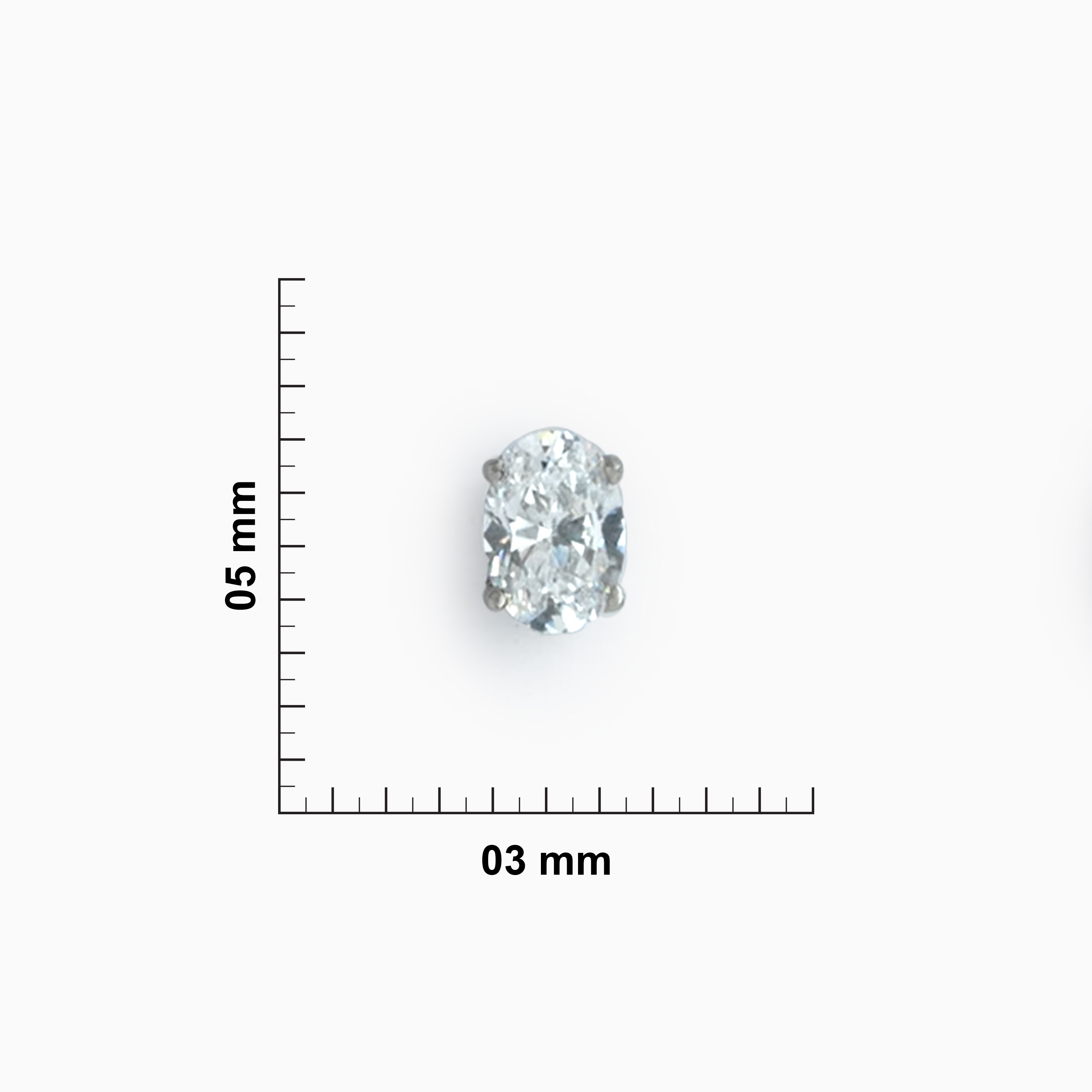 Sterling silver Oval Cut Moissanite Stud Earrings Ishna