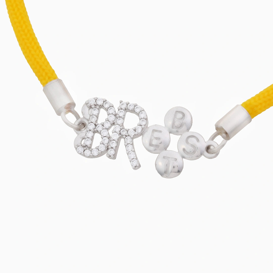 Sterling silver bro motif rakhi Ishna