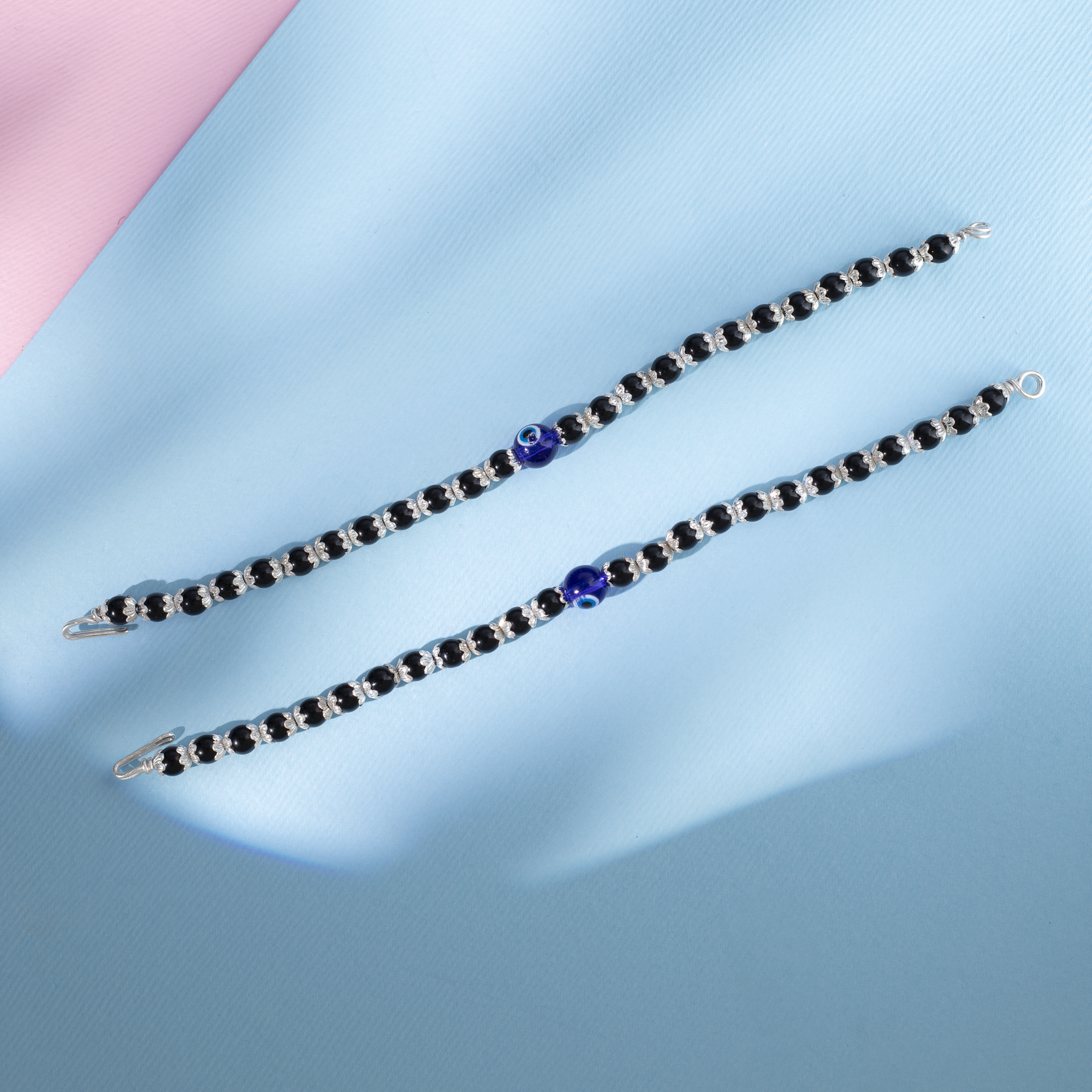 Sterling silver evil eye anklet jewelry