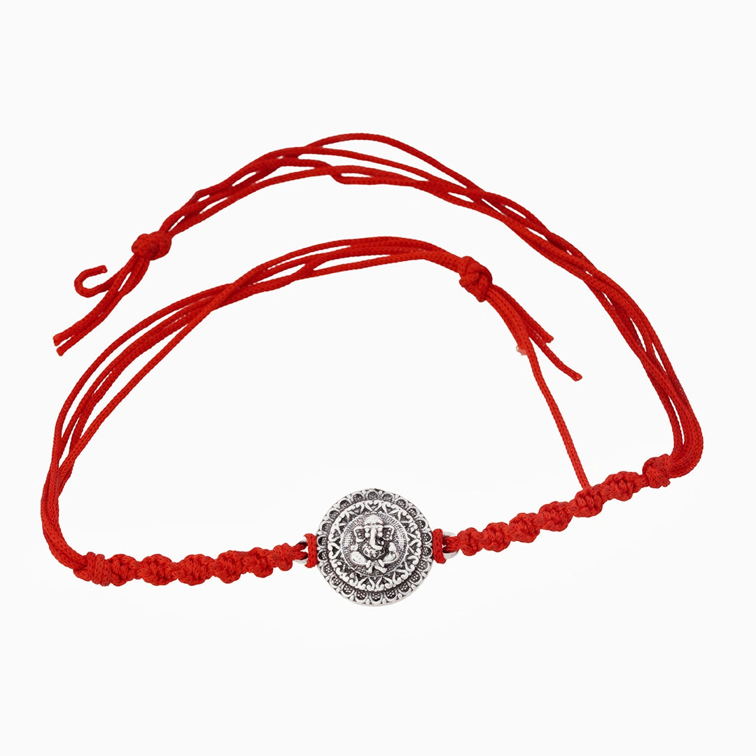 Sterling silver ganesh rakhi Ishna