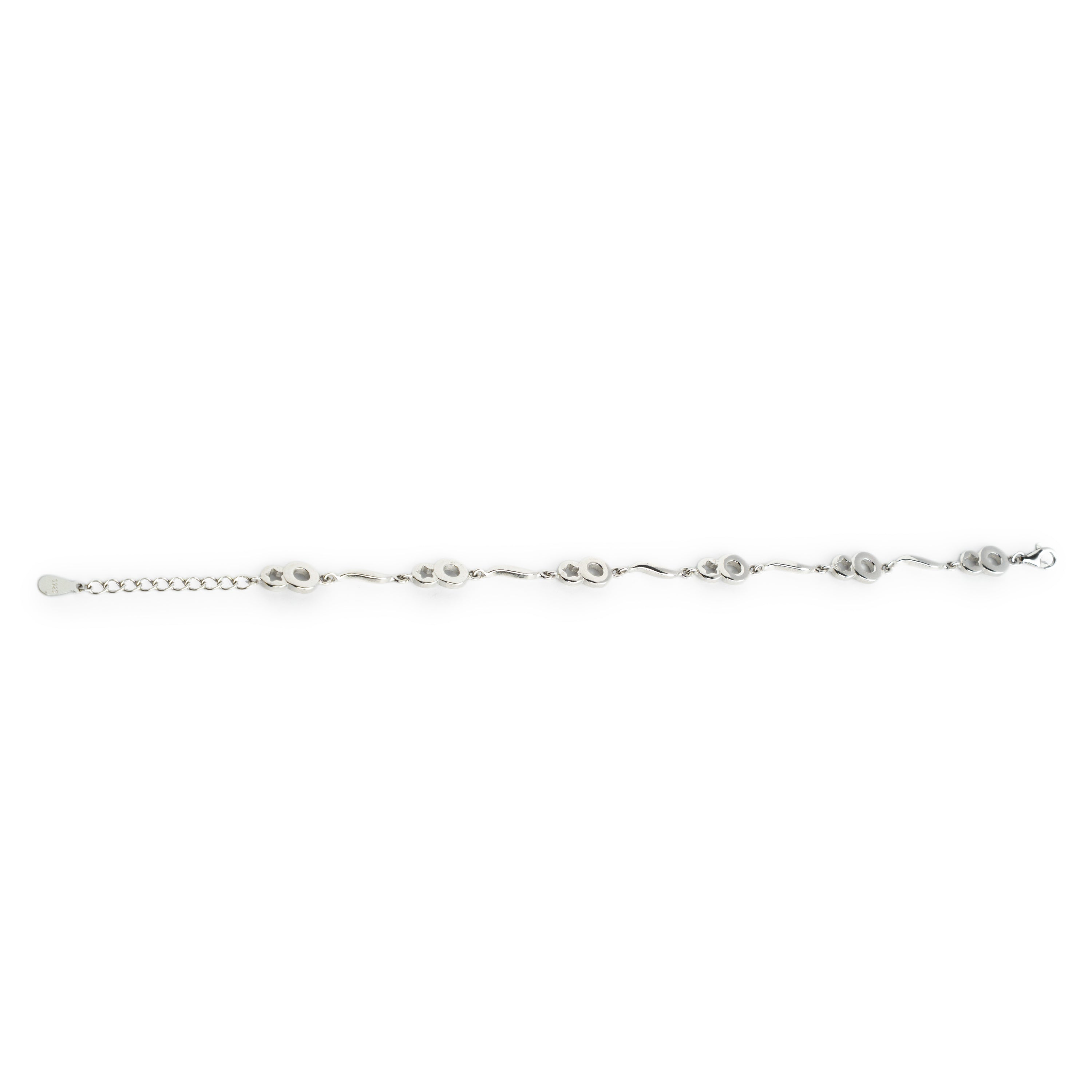Sterling silver link bracelet Ishna