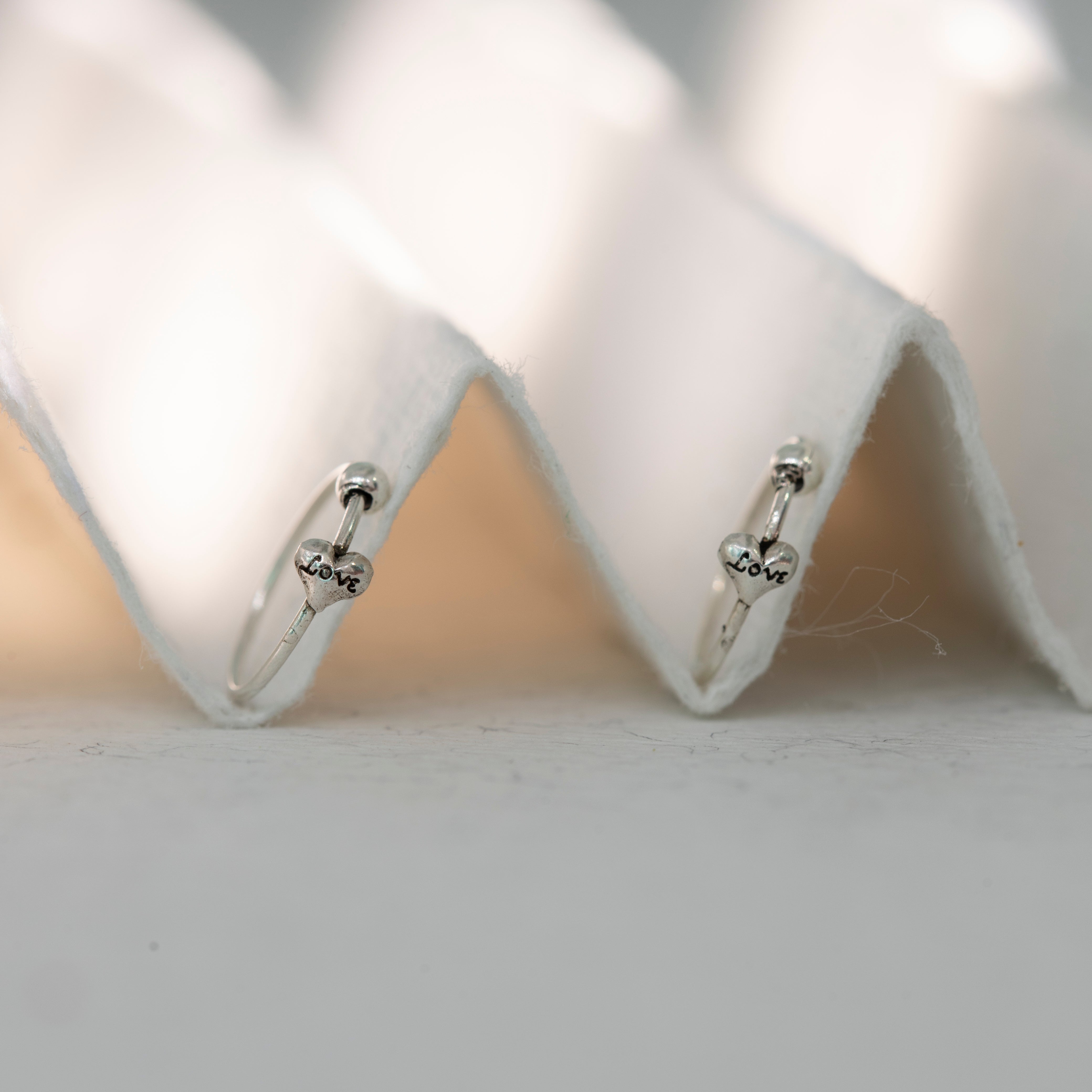 Sterling silver side ear ring