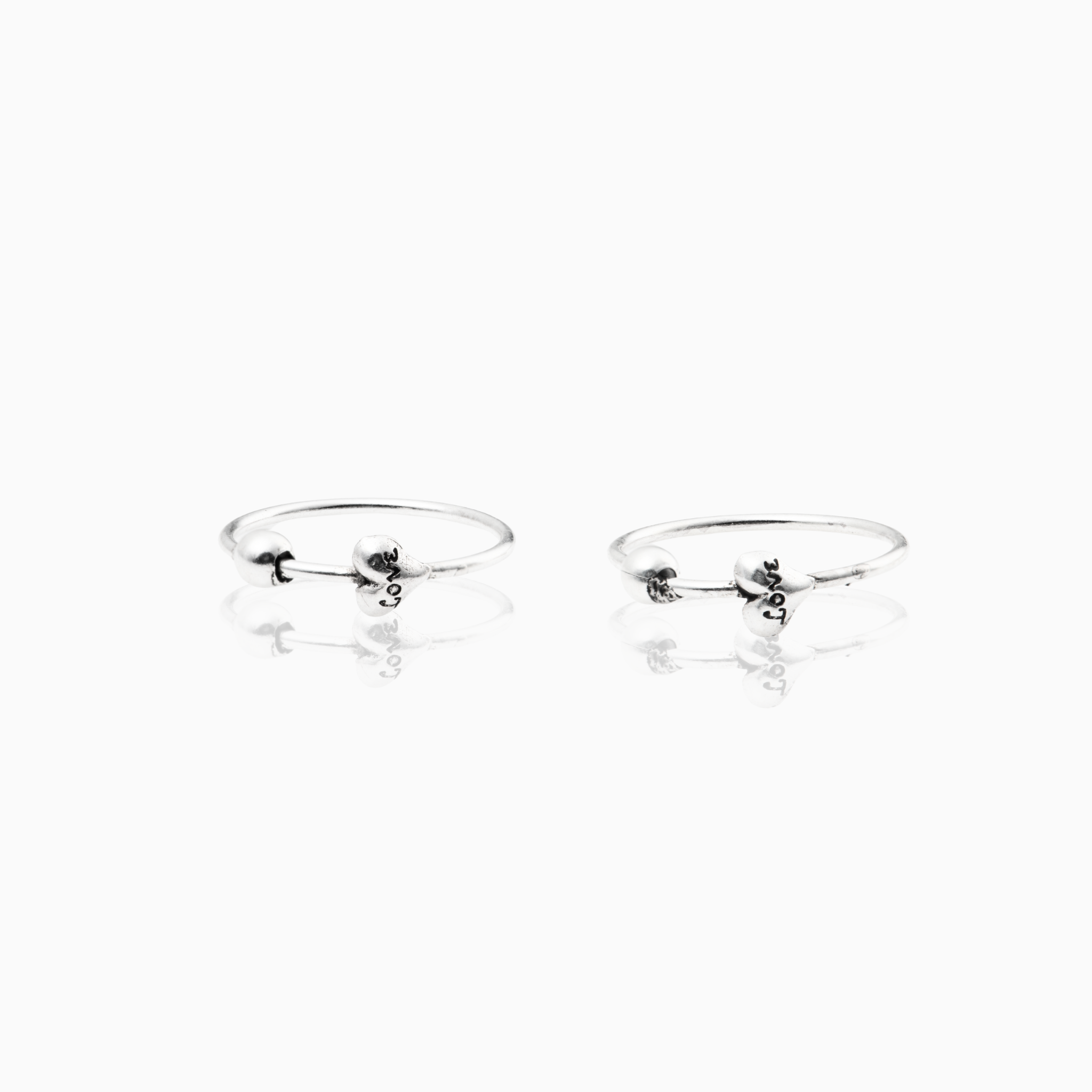 Sterling silver side ear stud