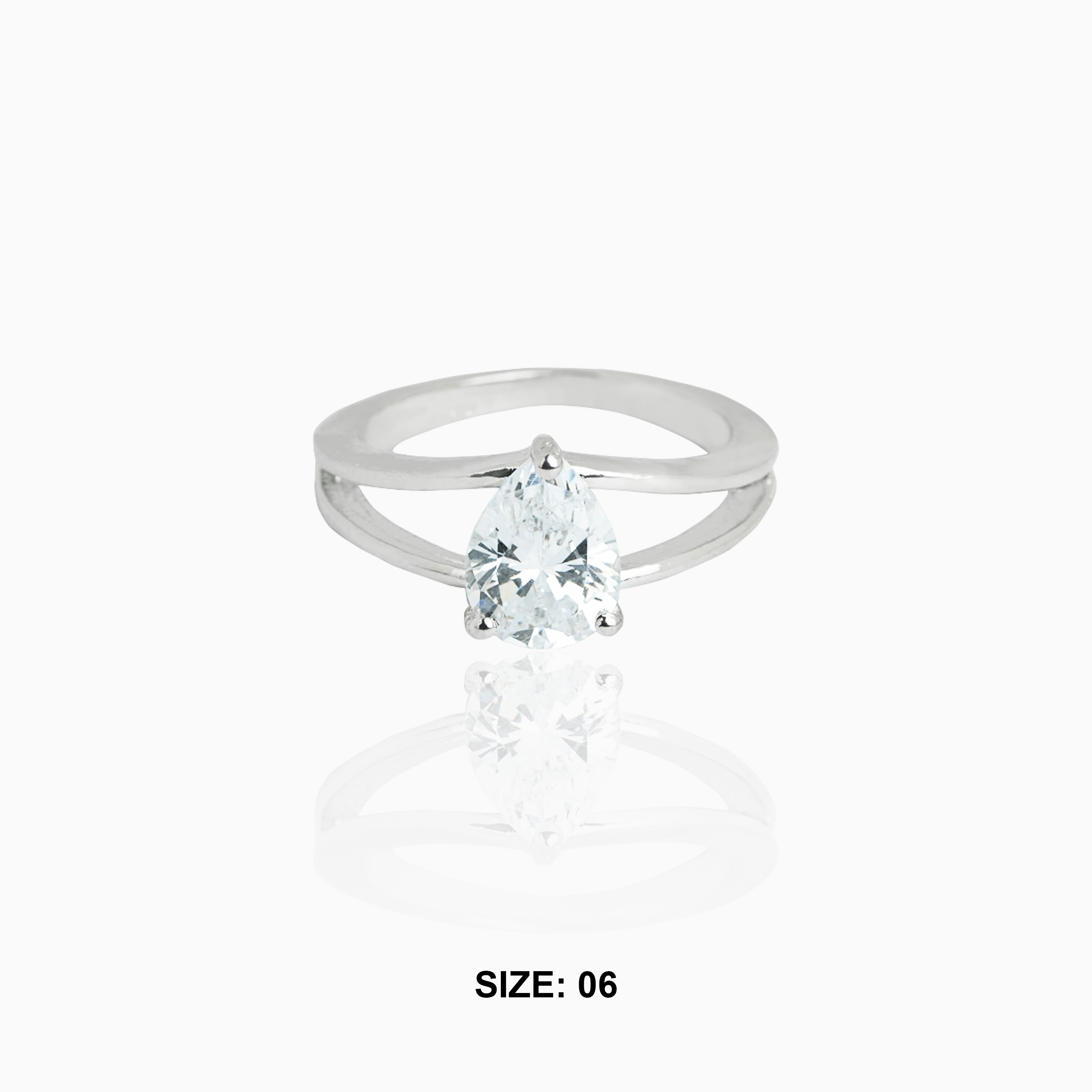 Sterling silver split band ring