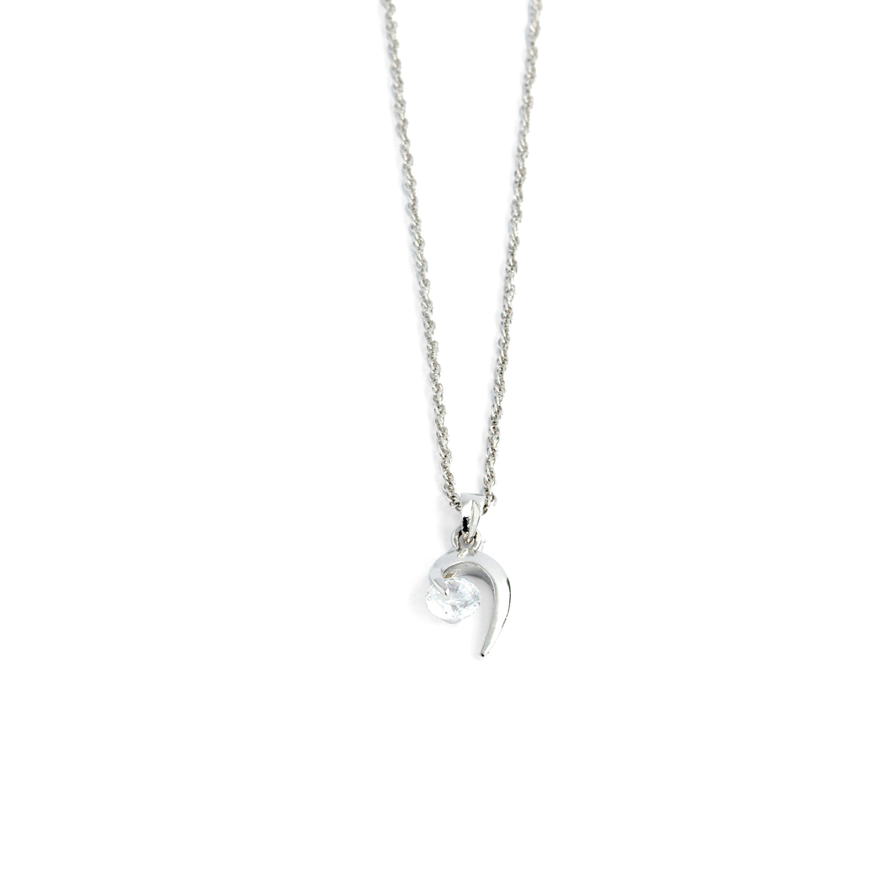 Sterling silver swirl pendant chain Ishna