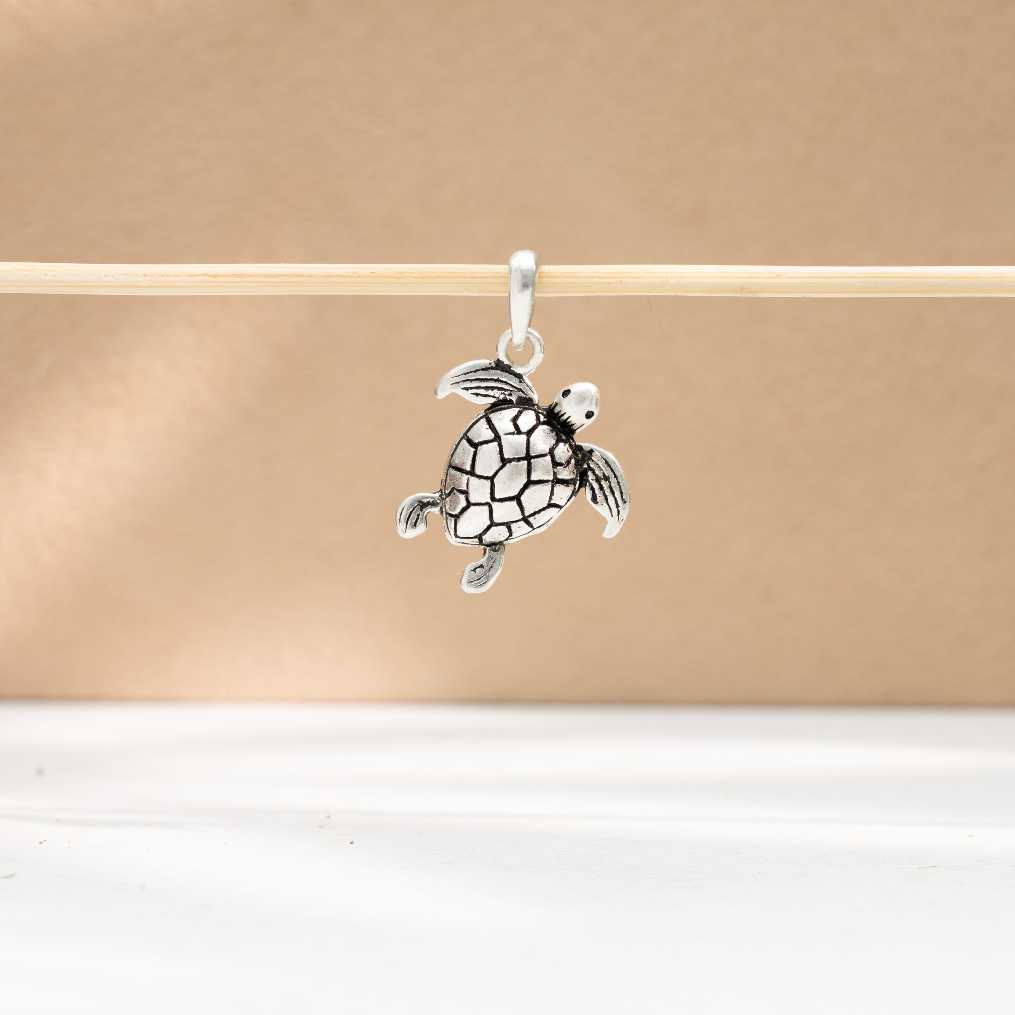 Sterling silver turtle pendant jewellery