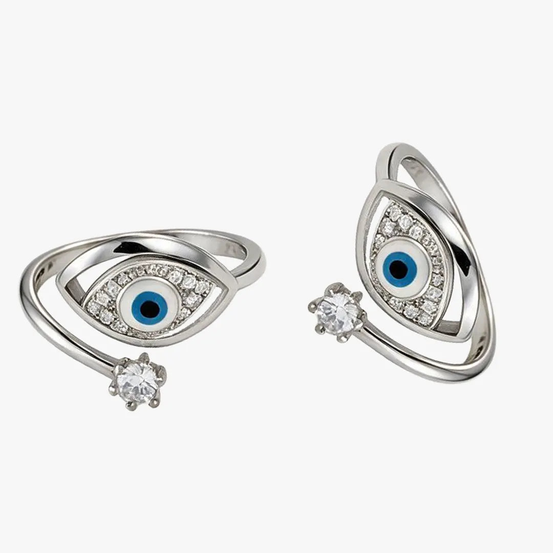 Stylish evil eye toe rings pair for women