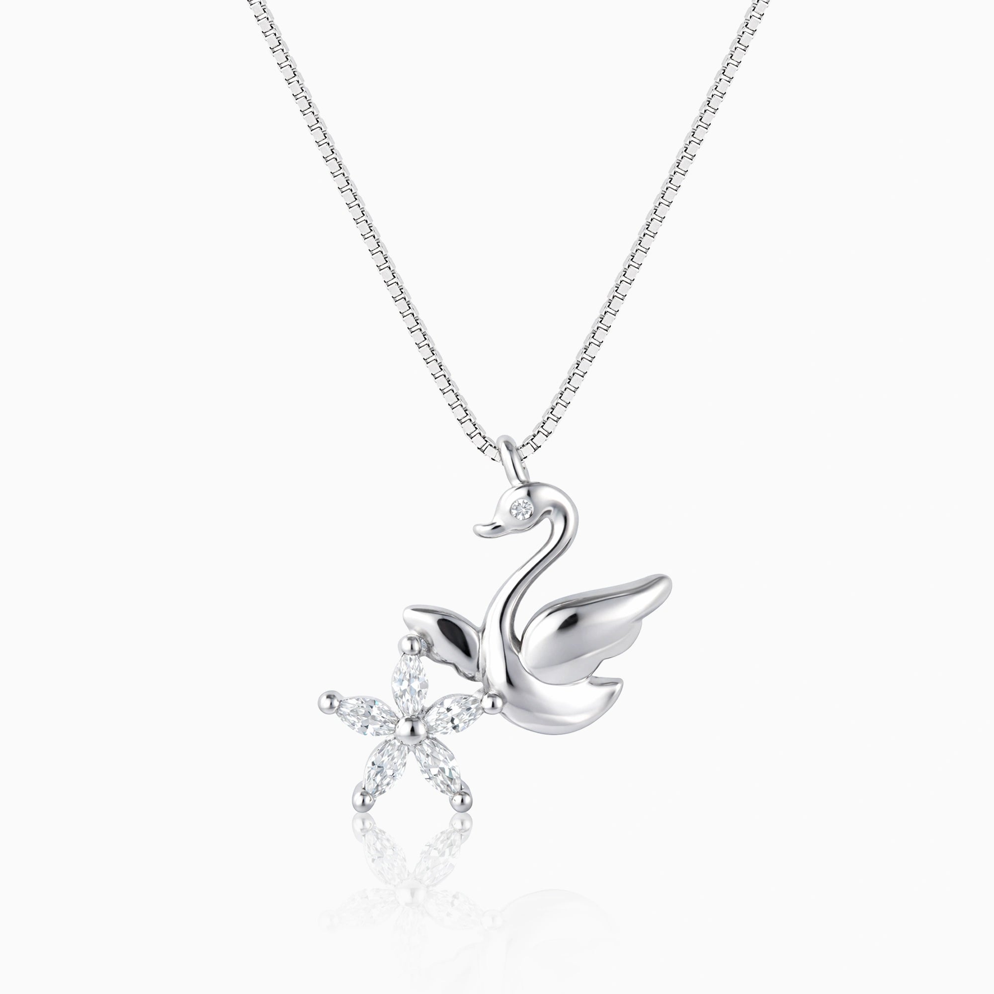 Swan Flower Pendant Chain Ishna