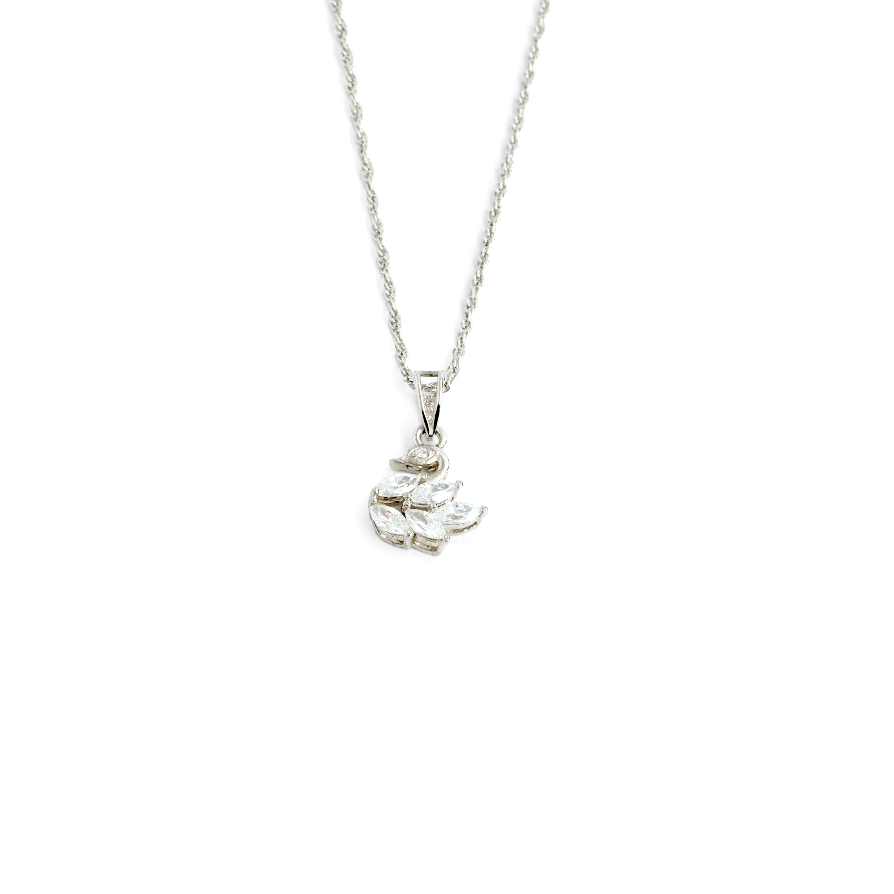Swan Pendant Chain with Sparkling Stones Ishna