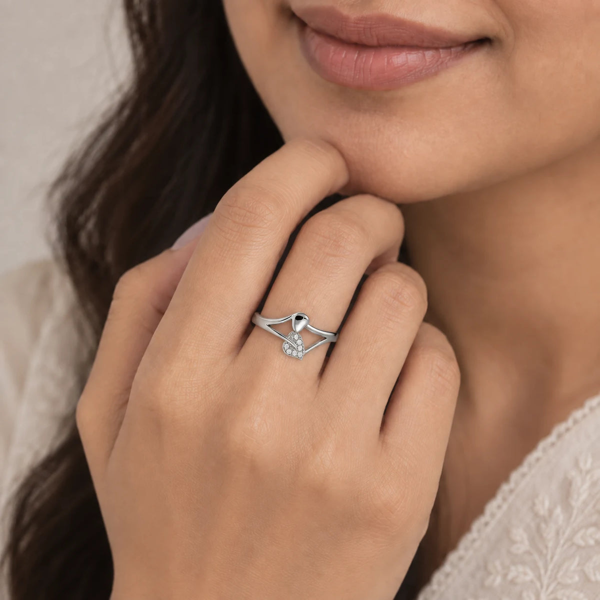 Swan inspired sterling silver ring jewellery