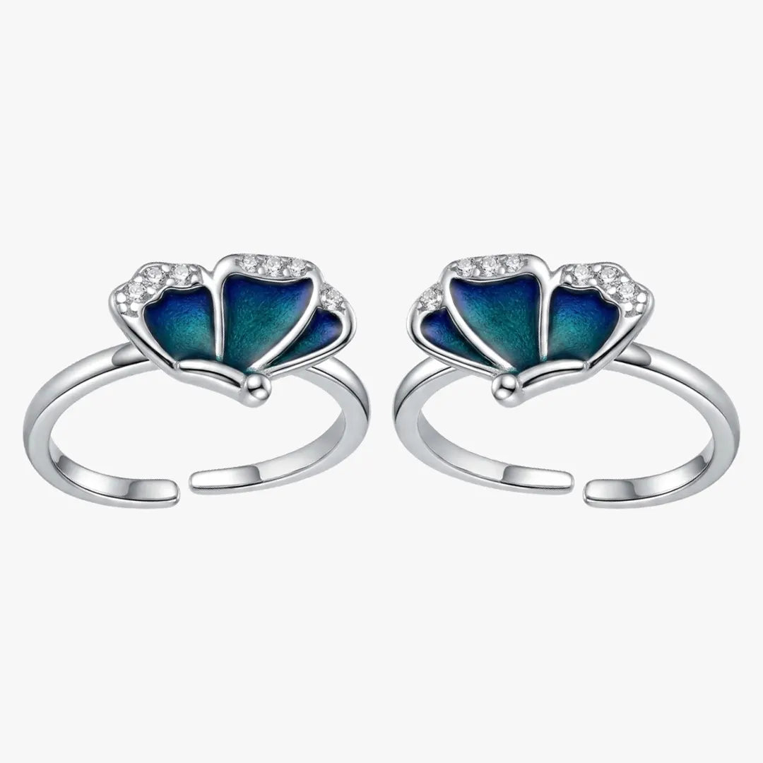 Teal floral enamel metti for women