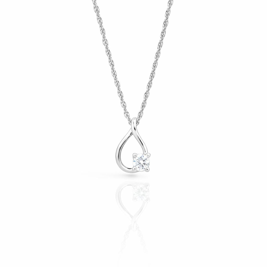 Teardrop CZ Pendant Chain Ishna