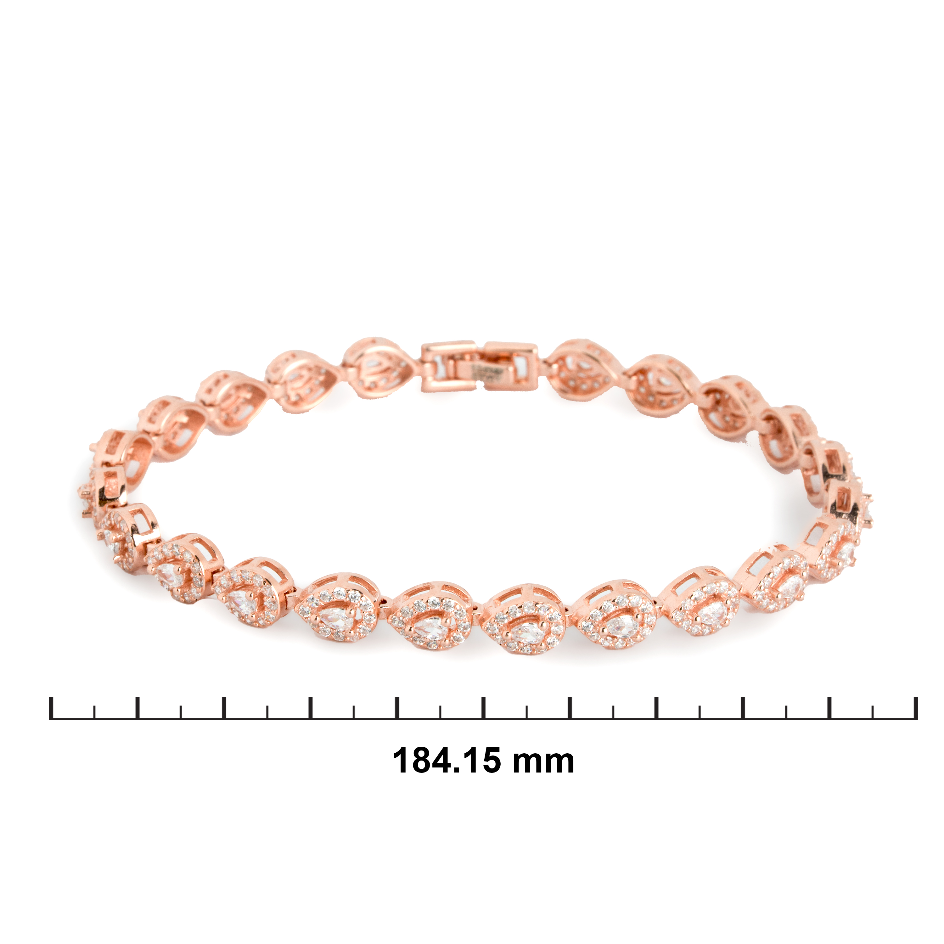 Teardrop motif rose gold bracelet Ishna