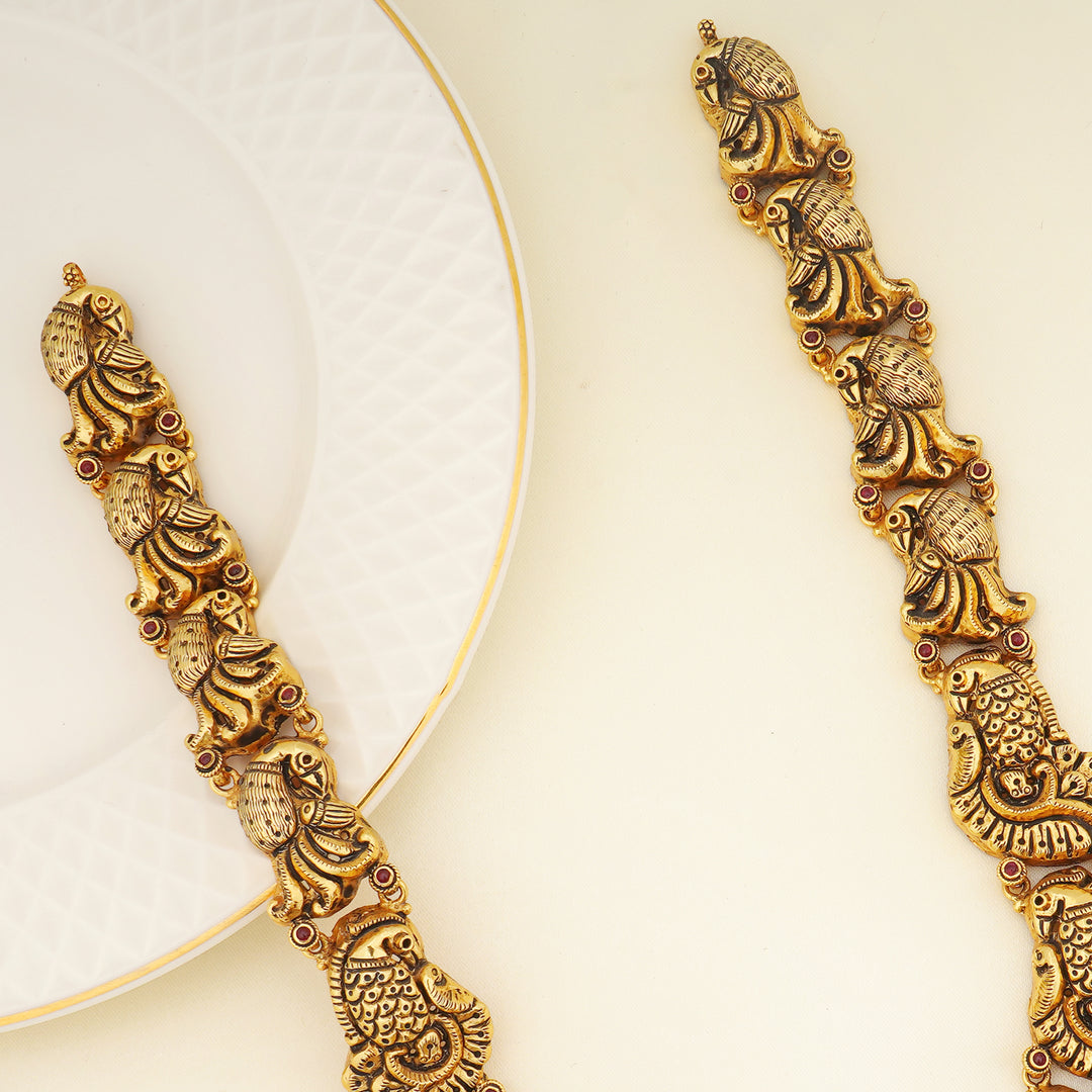 Temple jewellery haram in 92.5 silver