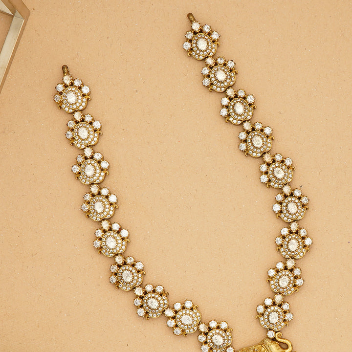 Temple jewellery with elephant pendant