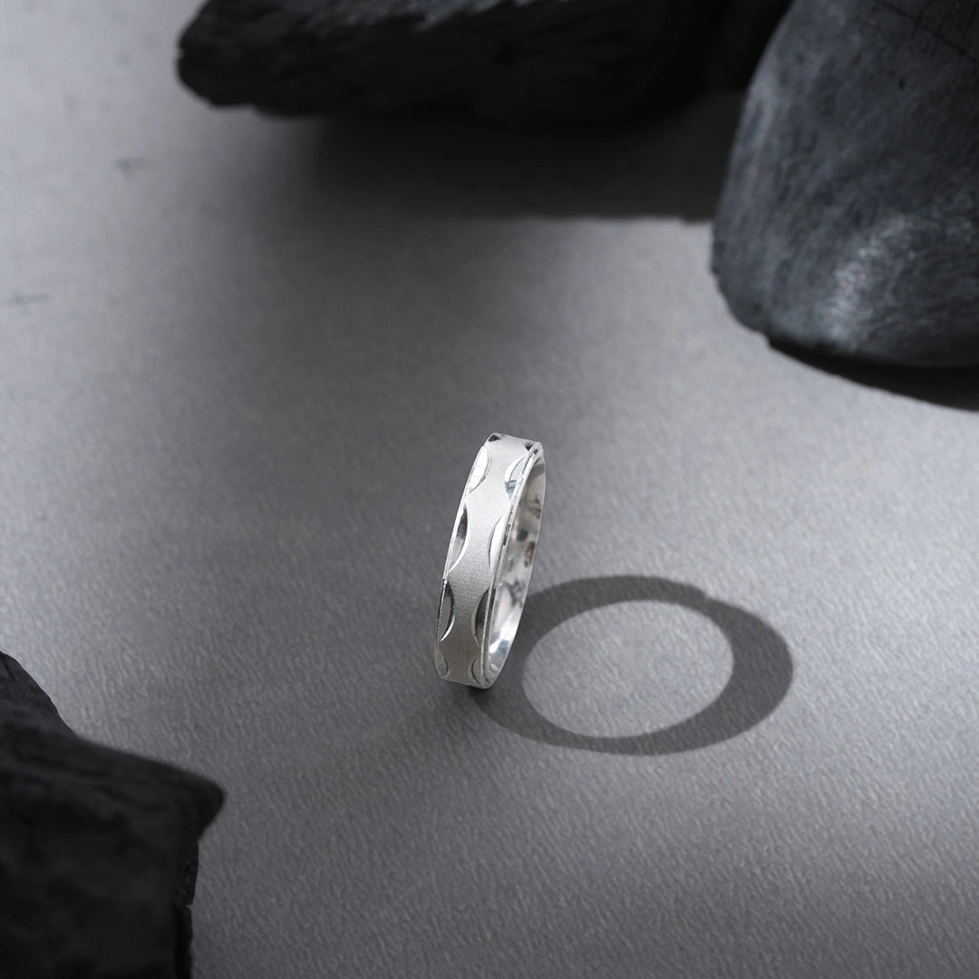 Textured 925 Silver Ring Ishna 
