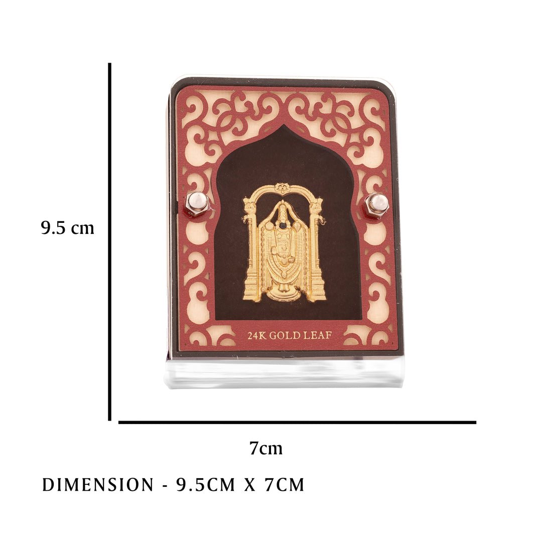 Tirupati Balaji Gold Leaf Religious Frame Gift