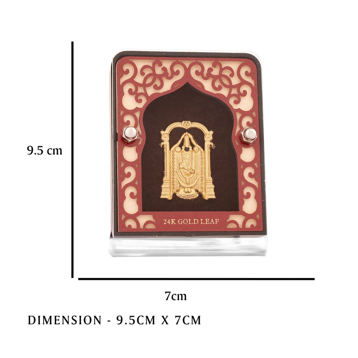 Tirupati Balaji Gold Leaf Religious Frame Gift