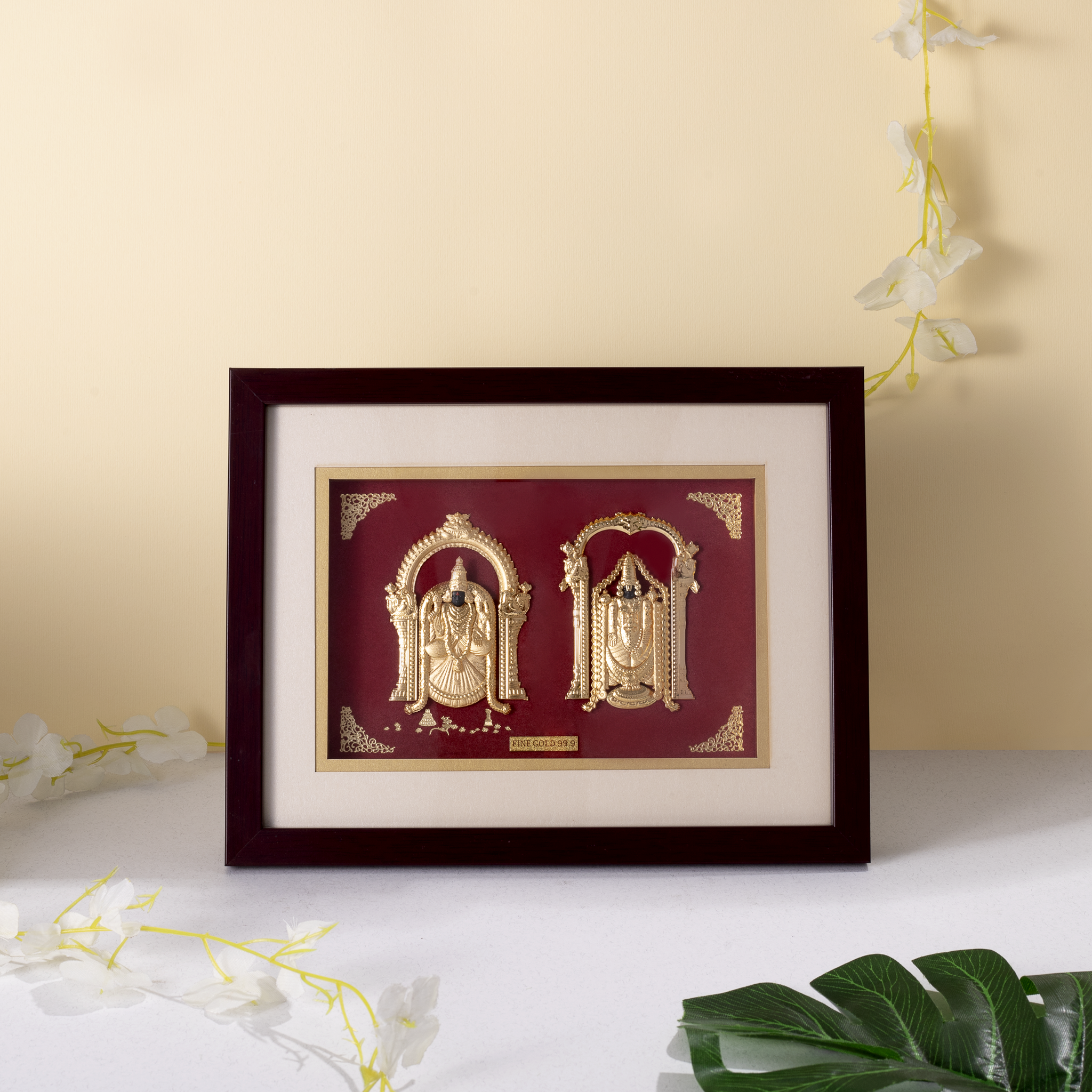 Tirupati Balaji Padmavathi fine gold frame