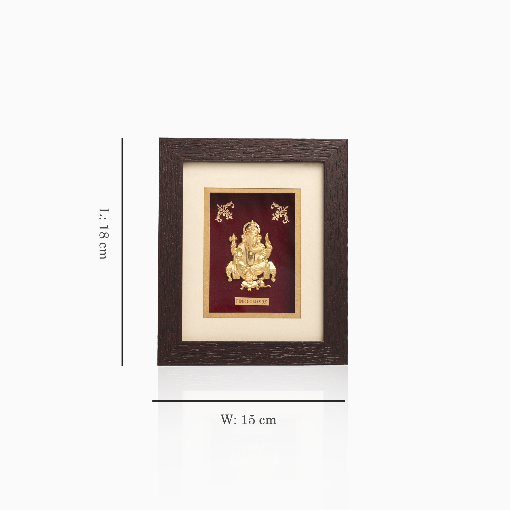 Traditional Ganesha gold gift frame