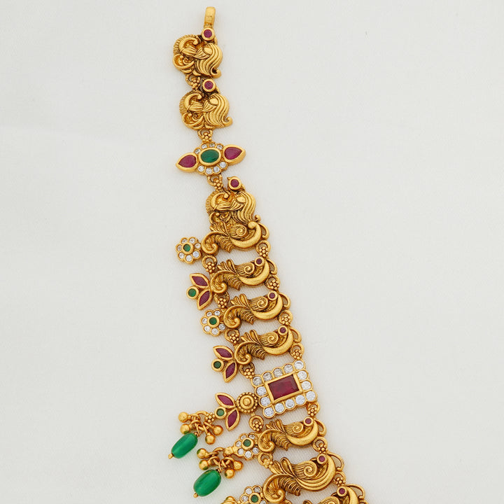Traditional Gold-Plated Haaram for Weddings and Festivals