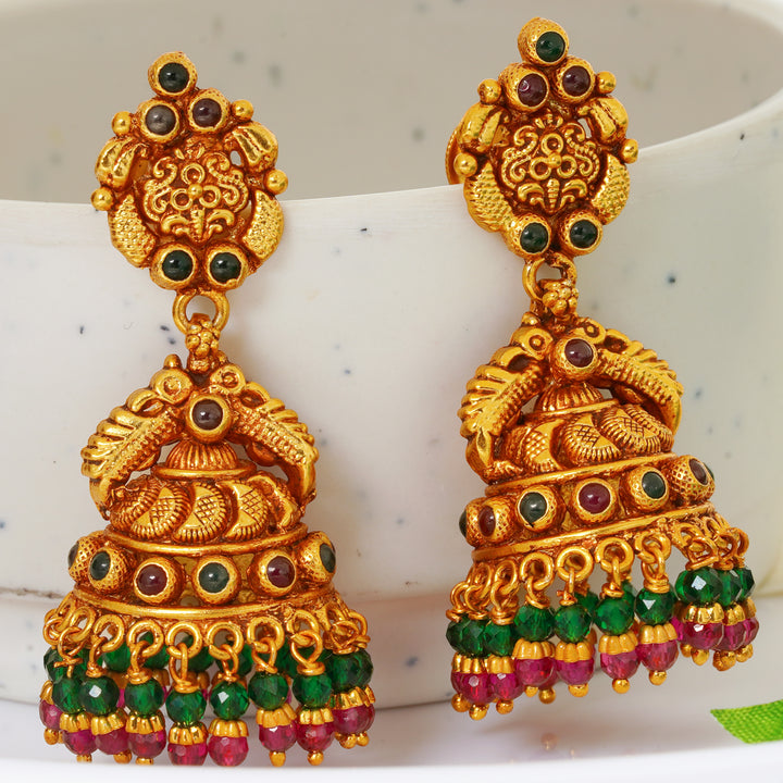 Traditional Gold Tone Earrings for Women