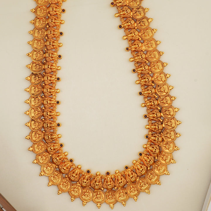 Traditional Lakshmi coin necklace for bridal wear