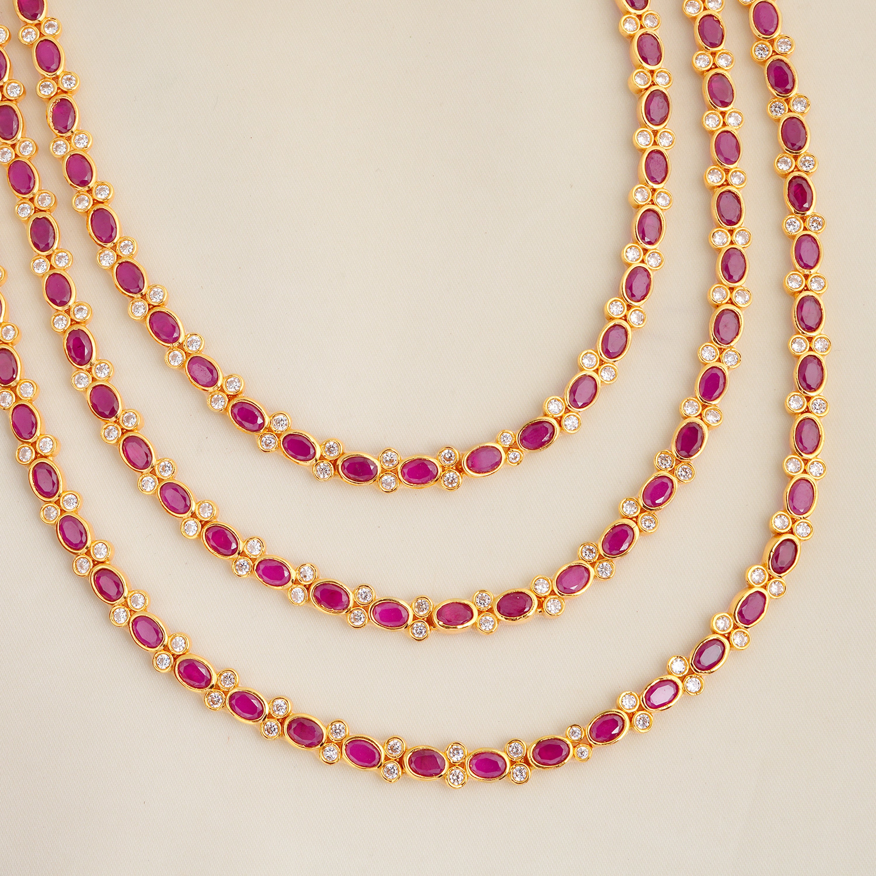 Traditional Lakshmi temple malai necklace