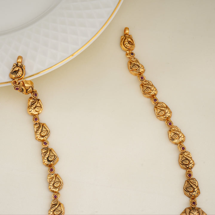 Traditional Nakas Work Necklace with Pendant