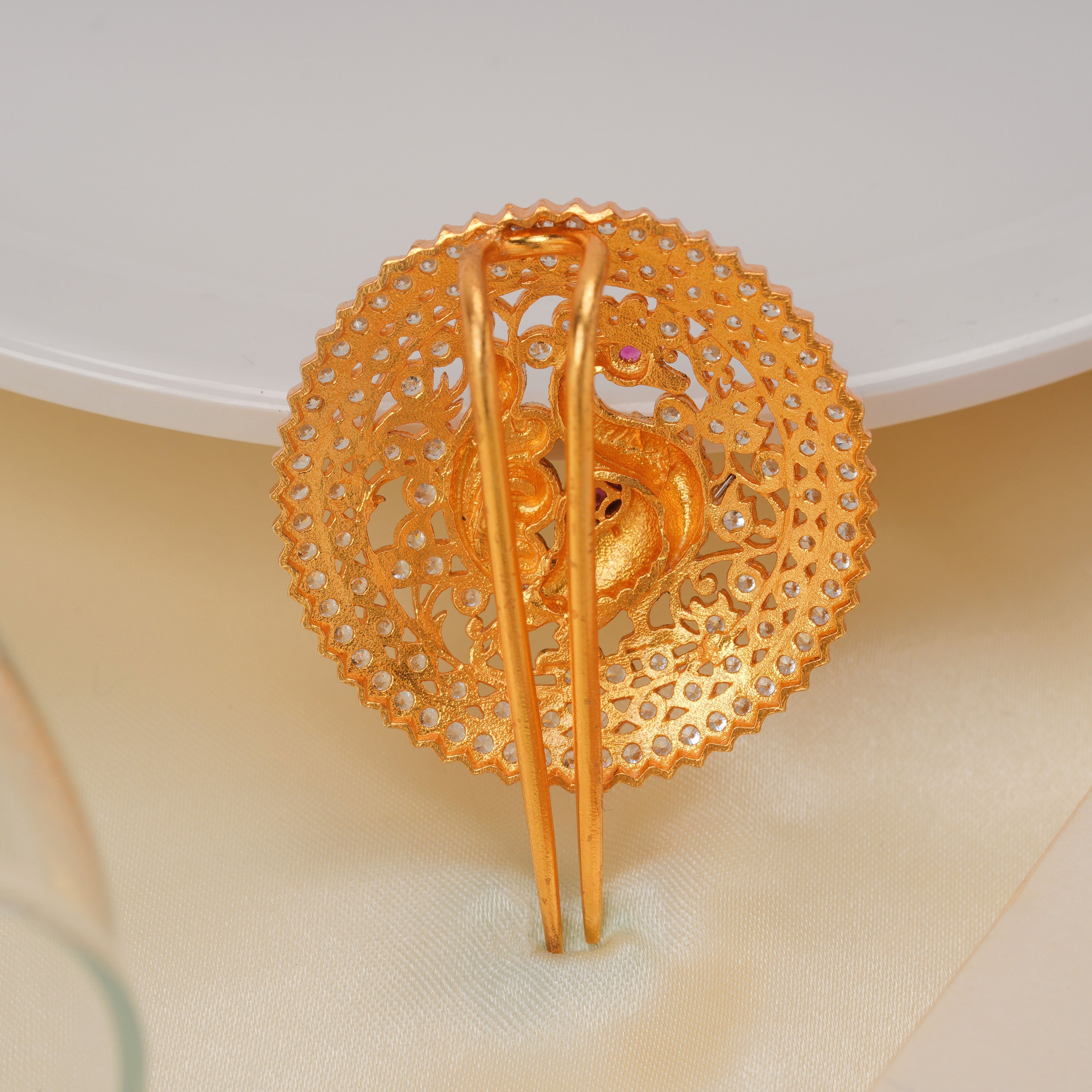 Traditional Round Peacock Jada Bella for Brides Ishna