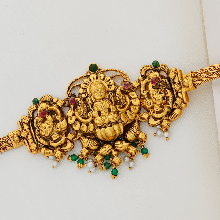 Traditional South Indian Temple Choker with Beads