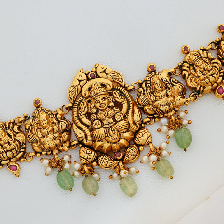 Traditional South Indian bridal Lakshmi choker necklace