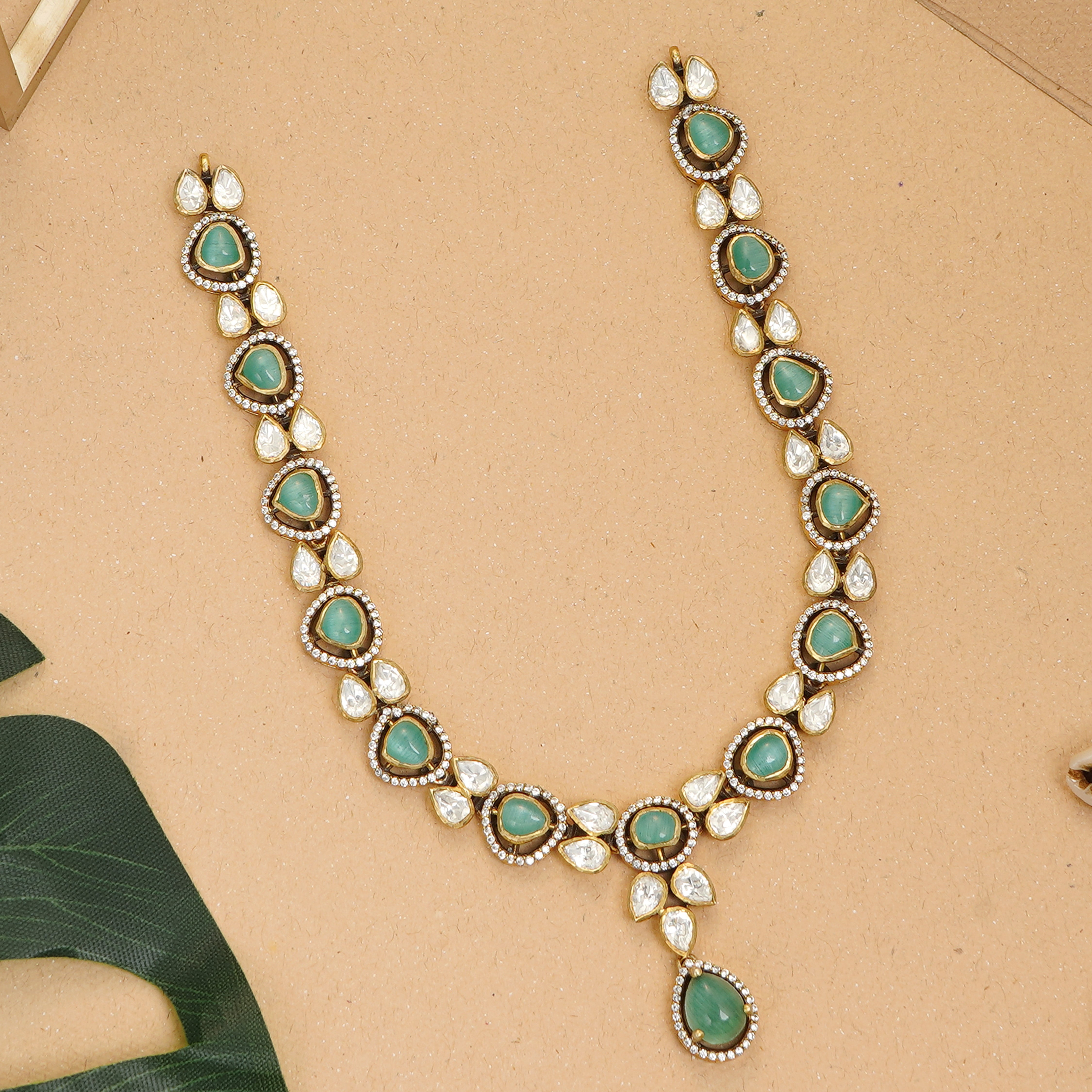 Traditional haram with pastel stones and earrings